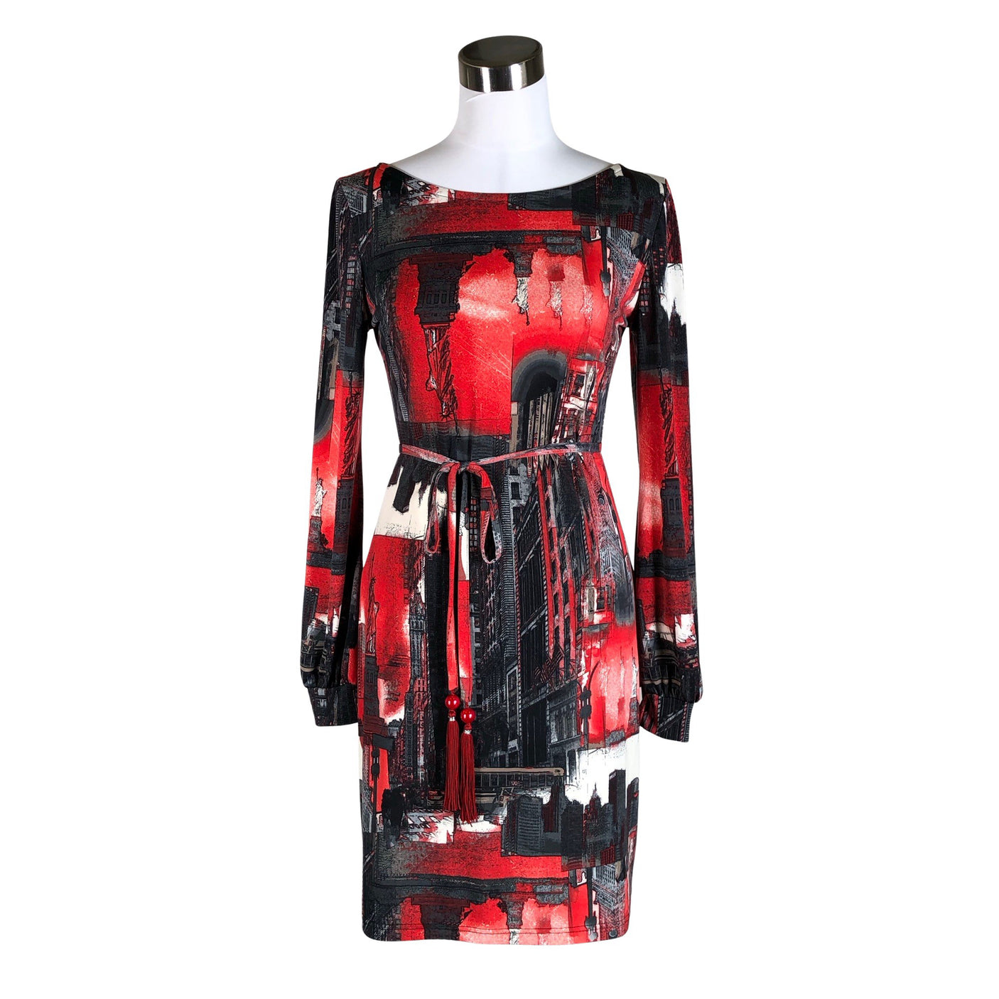 Unisex Donna Nordica - Trikotaažist kleit, suurus 36 - Punane (1)
