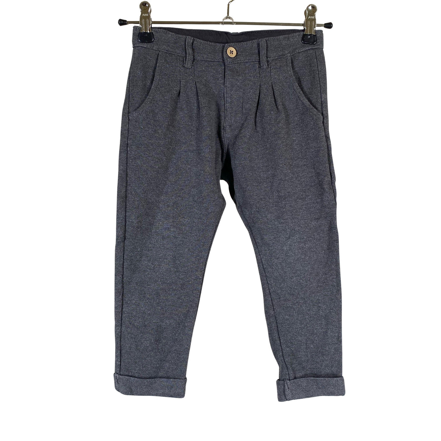 Unisex Newbie - Trikotaažist püksid, suurus 92 - 98 - Hall (1)