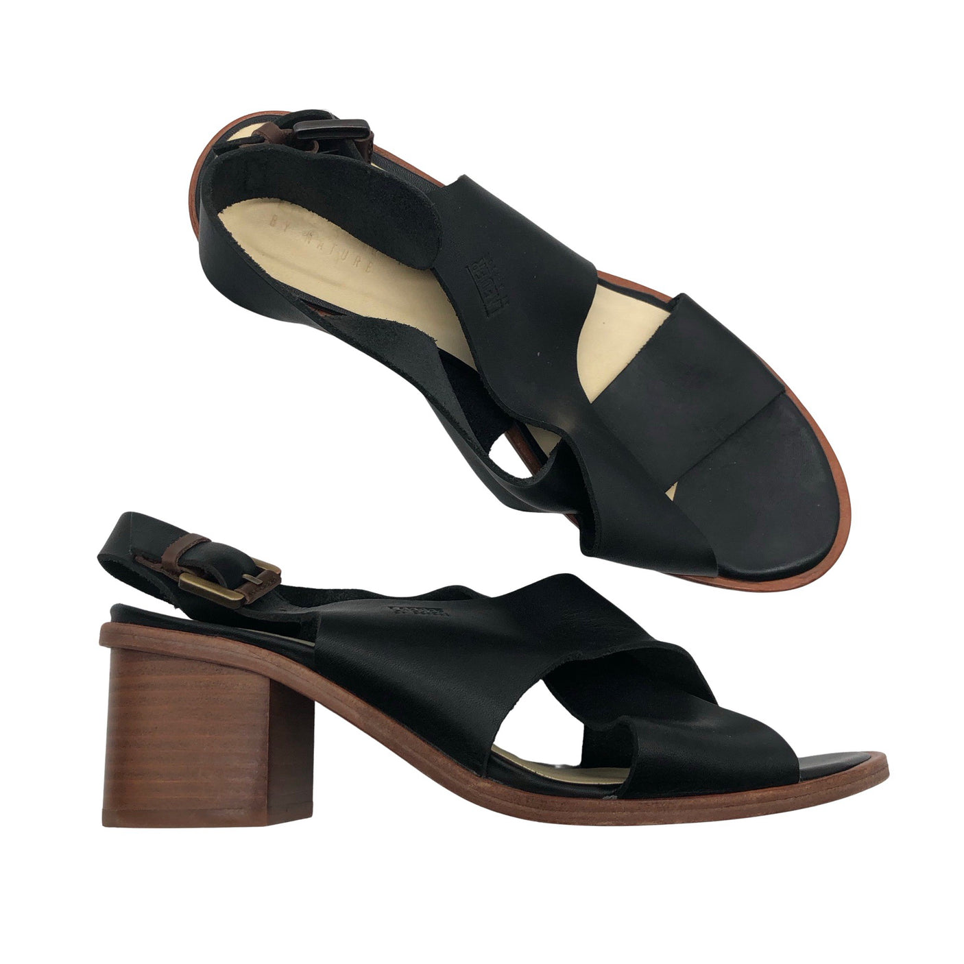 Unisex Läeder by Nature - Kontsaga rihmikud, suurus 41 - Must (1)