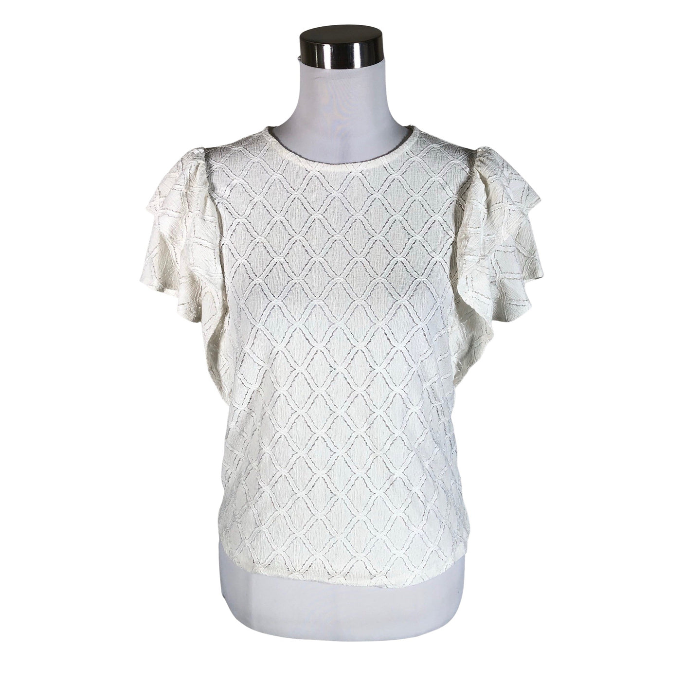 Unisex Holly & Whyte by Lindex - Lühikeste käistega pluus, suurus 38 - Looduslik valge (1)