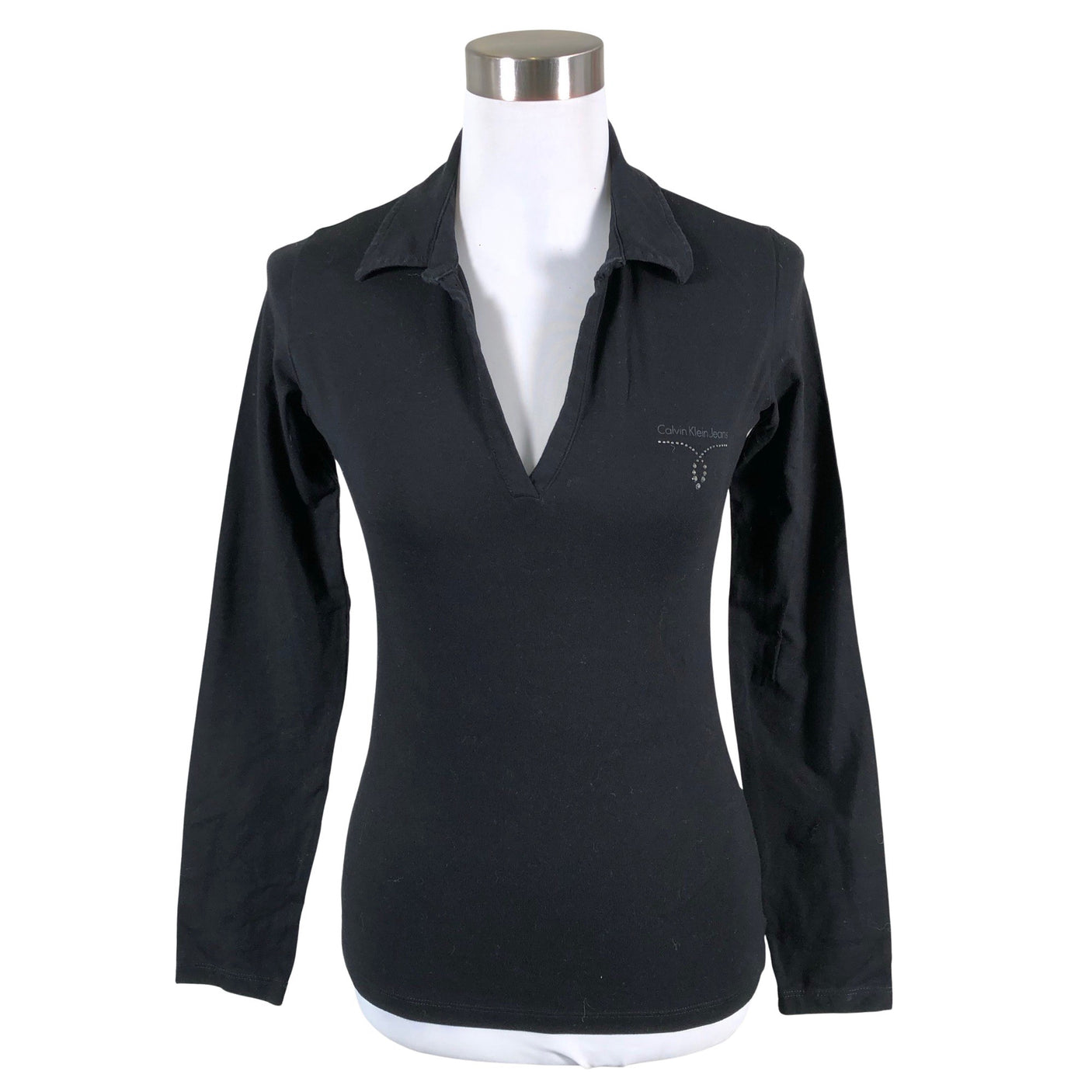 Unisex Calvin Klein - Trikotaažist pluus, suurus 38 - Must (1)