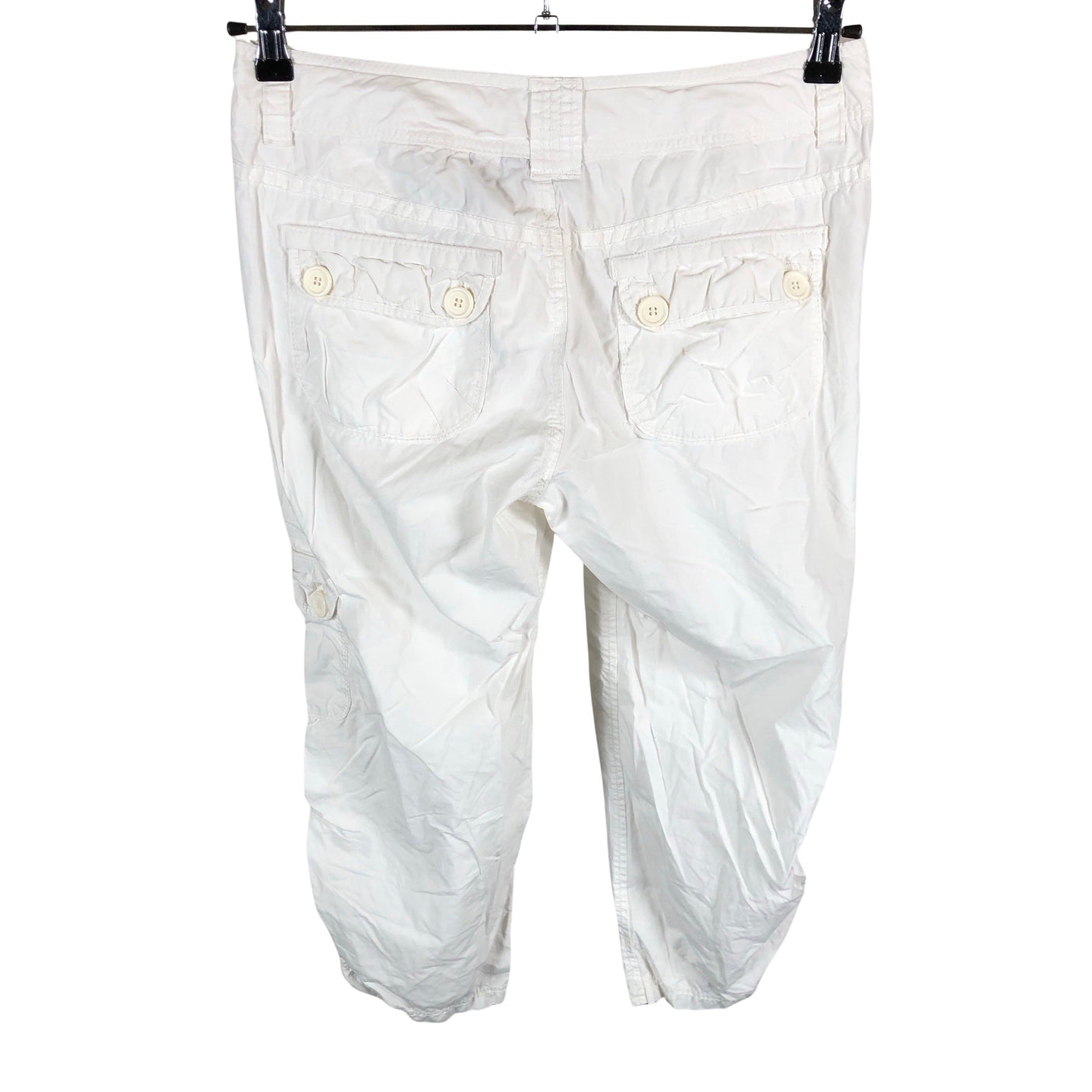 Unisex DKNY - Mittevenivad poolpikad püksid, suurus 38 - Valge (2)