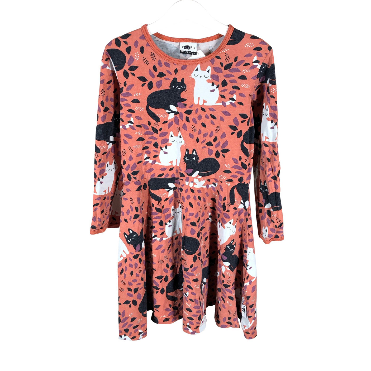 Unisex PaaPii - Trikotaažist kleit, suurus 122 - 128 - Oranž (1)