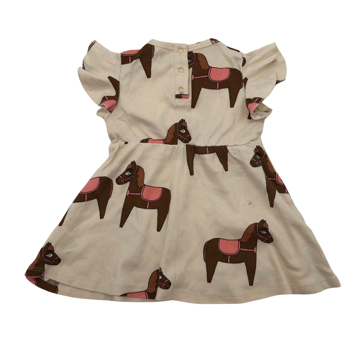 Unisex Mini Rodini - Trikotaažist kleit, suurus 68 - 74 - Beige (2)