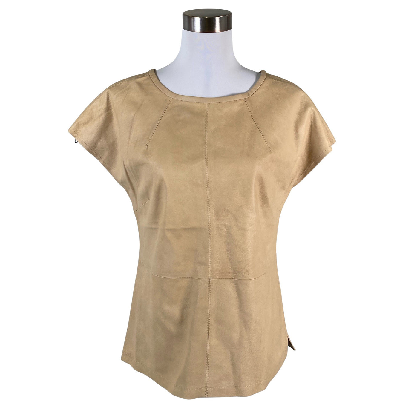 Unisex Depeche - Lühikeste käistega pluus, suurus 36 - Beige (1)
