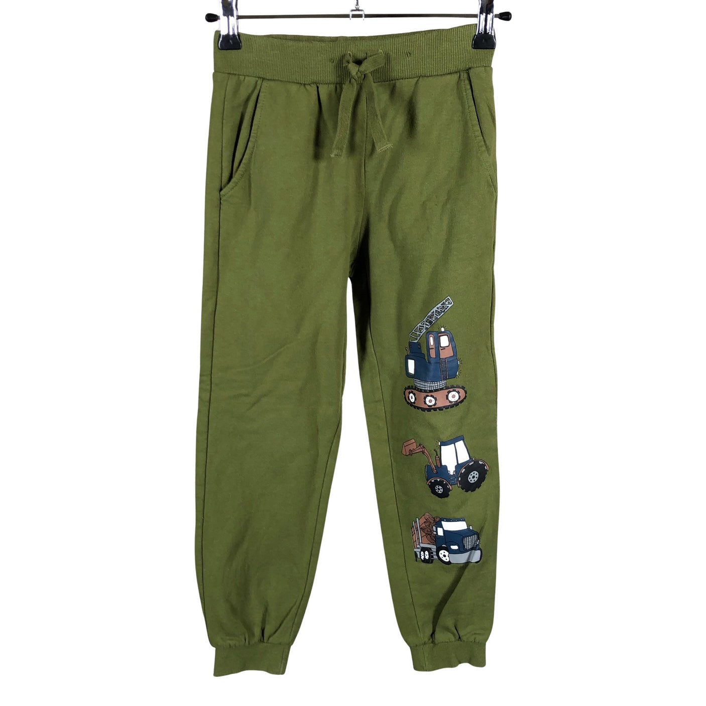 Unisex Lindex - Dressikangast püksid, suurus 122 - 128 - Roheline (1)