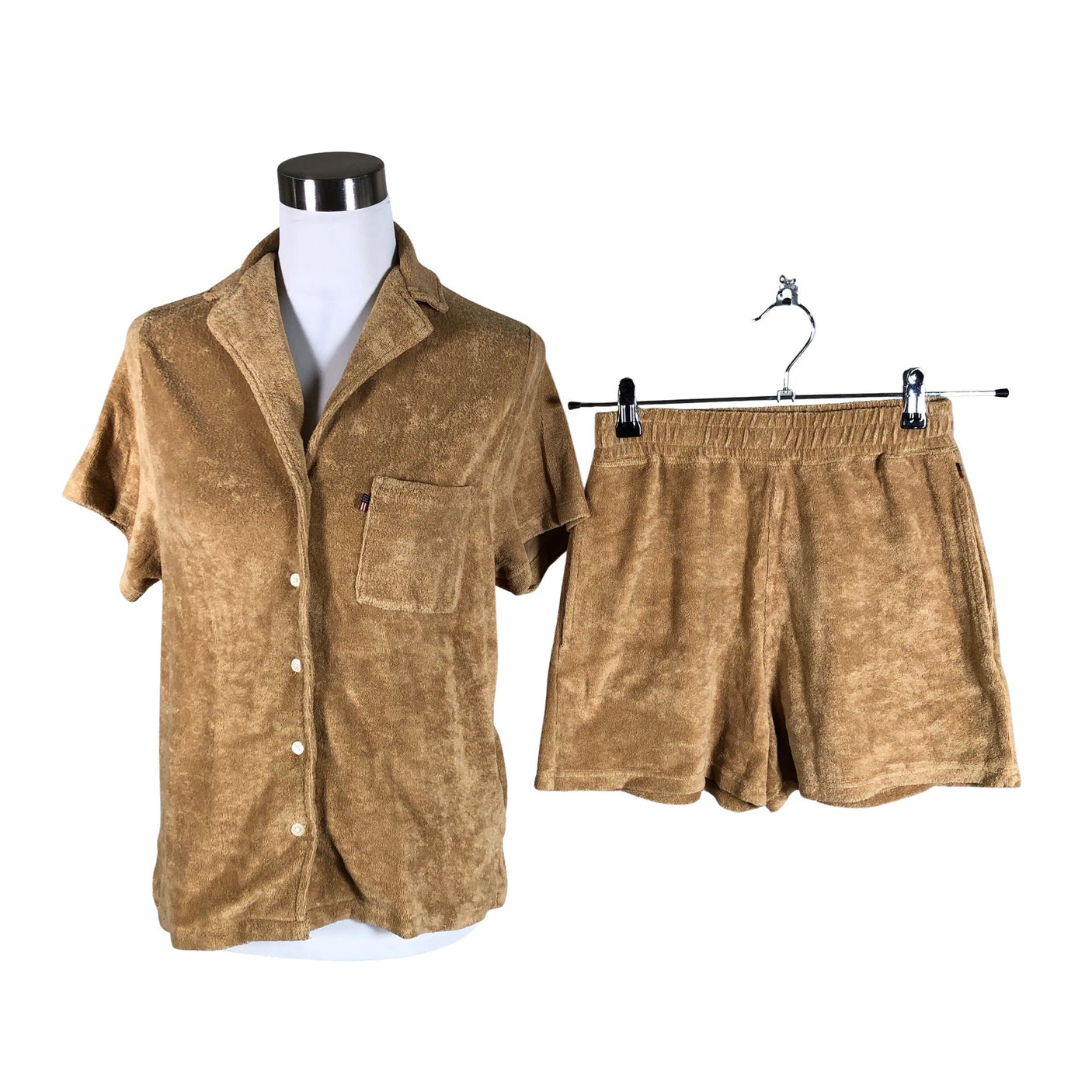 Unisex Lexington - Lühikeste käistega pluus, suurus 36 - Pruun (1)