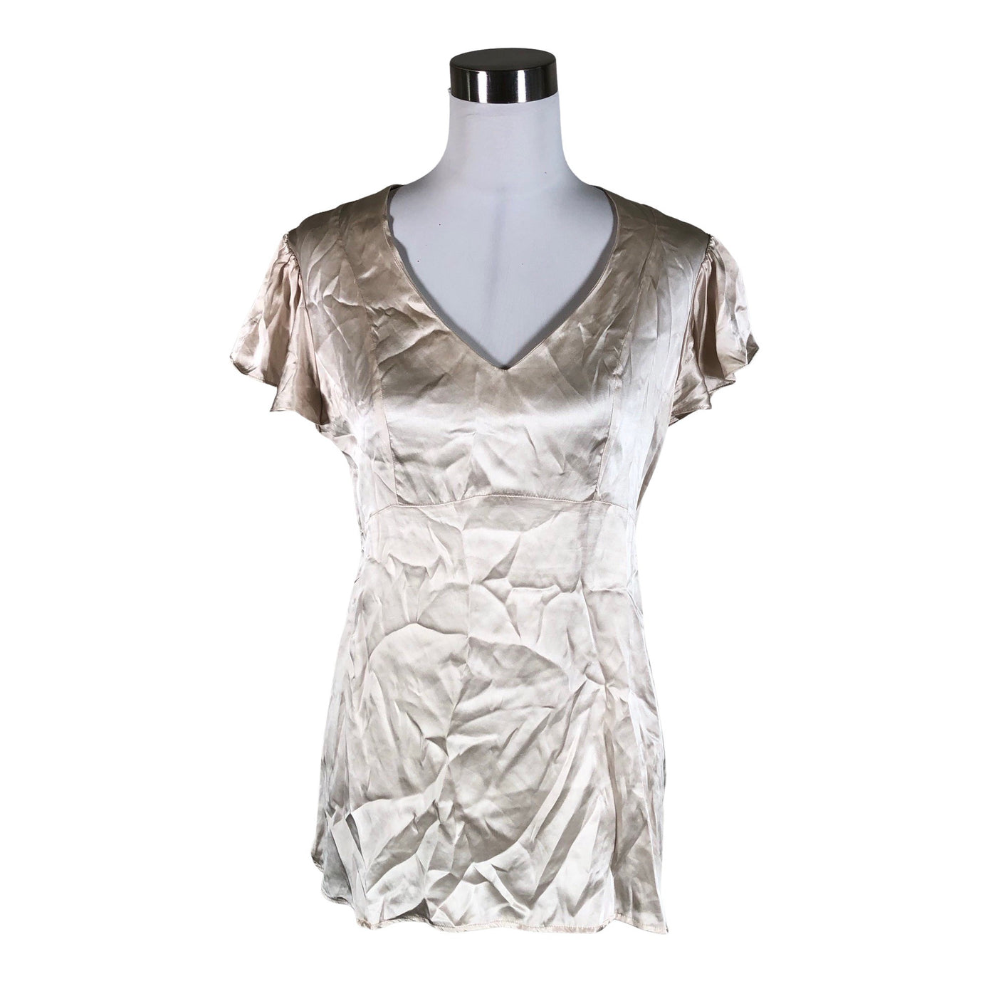 Unisex Style Butler - Lühikeste käistega pluus, suurus 40 - Beige (1)