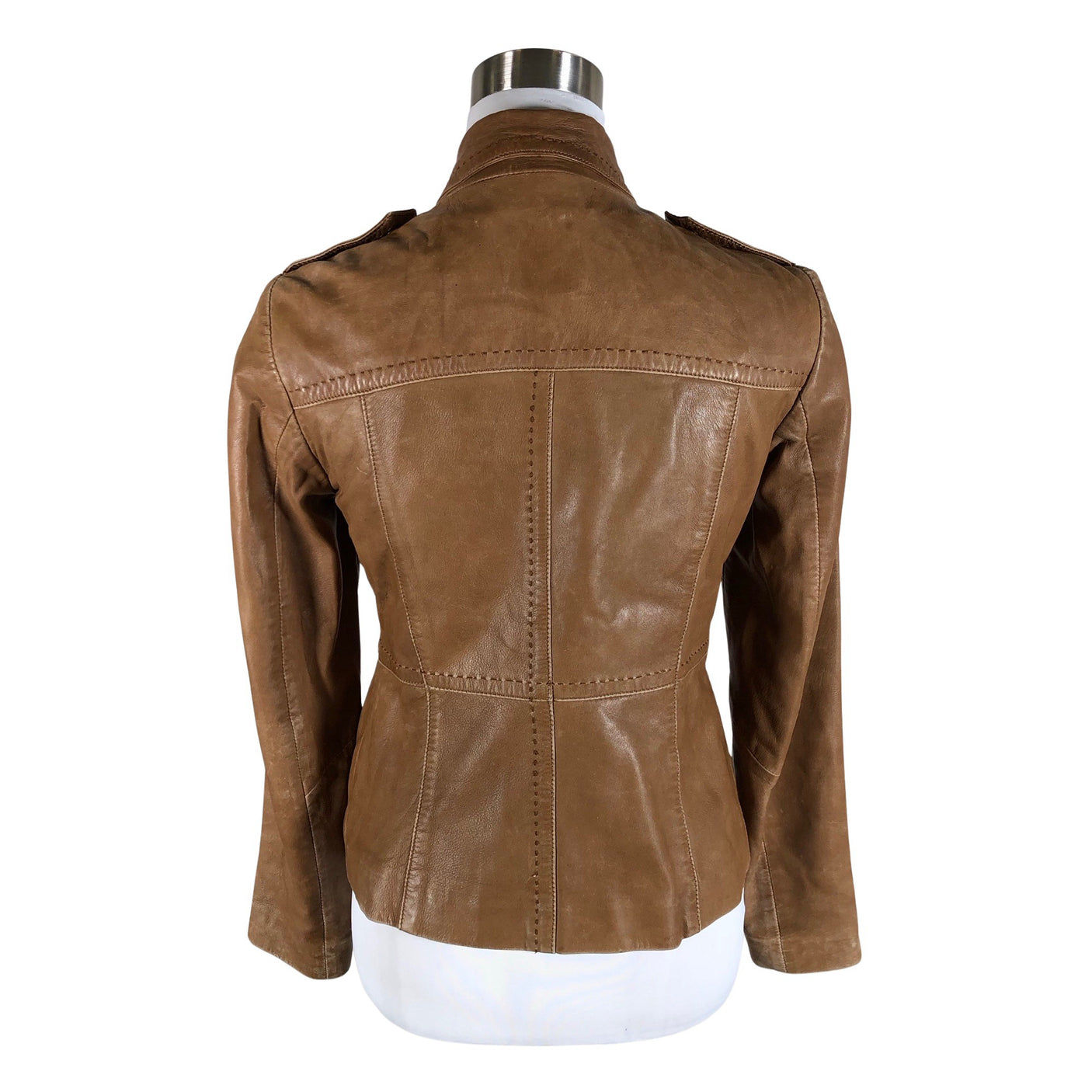 Unisex Massimo Dutti - Nahktagi, suurus 36 - Pruun (2)