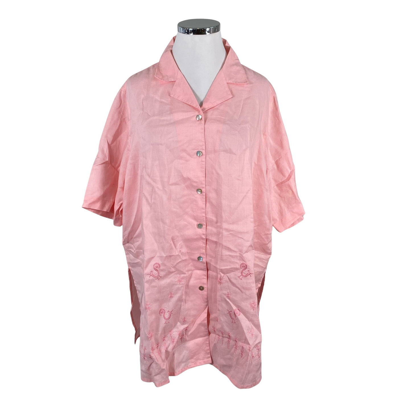 Unisex Ulla Popken - Mitteveniv tuunika, suurus 50 - Heleroosa (1)