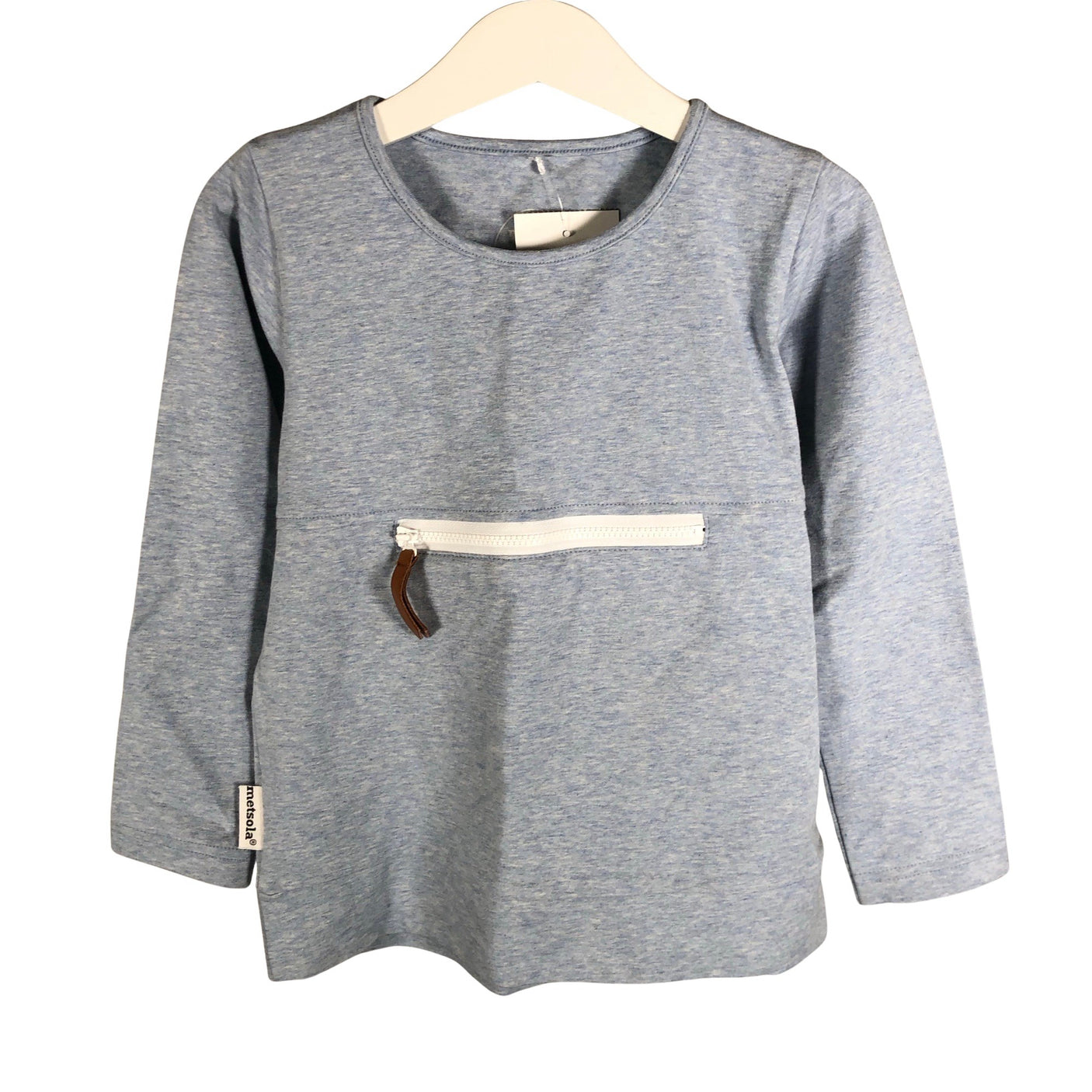 Unisex Metsola - Trikotaažist pluus, suurus 98 - 104 - Helesinine (1)