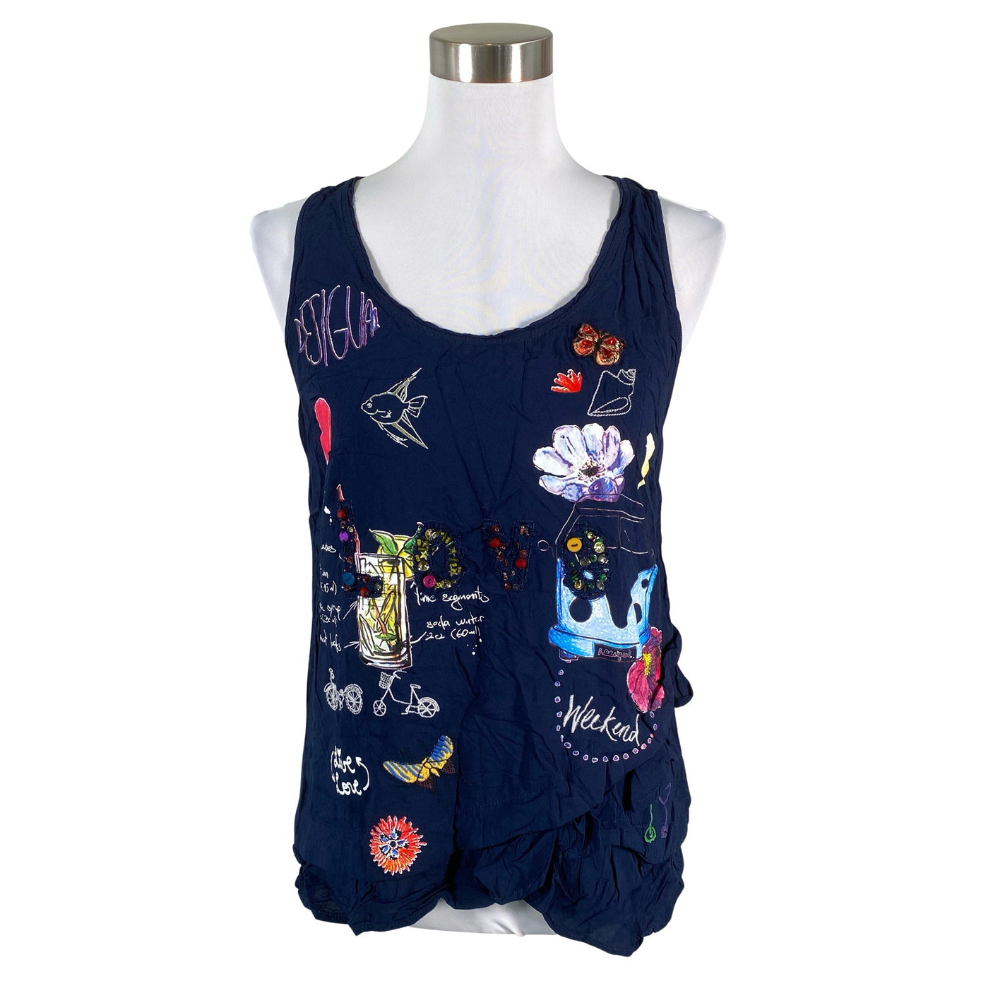Unisex Desigual - Topp, suurus 40 - Sinine (1)