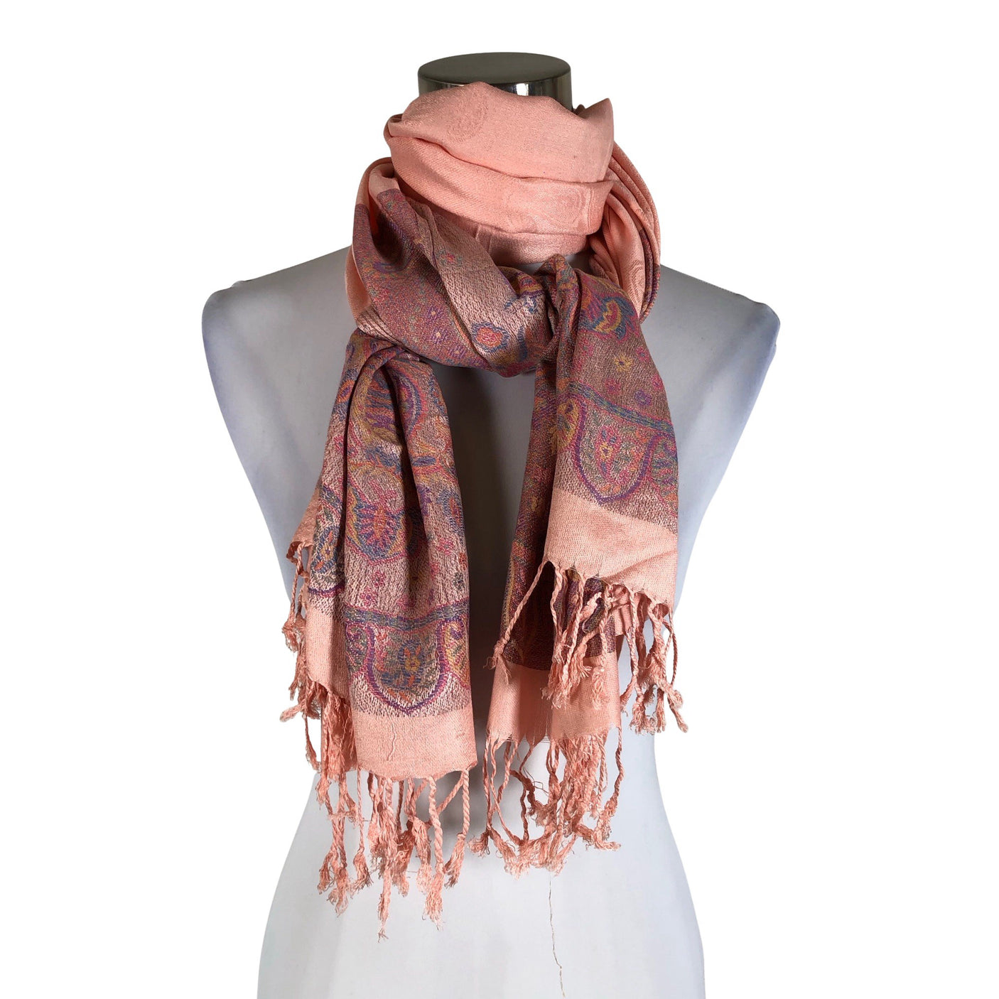 Unisex Pashmina - Õhuke sall, suurus Maxi - Heleroosa (1)