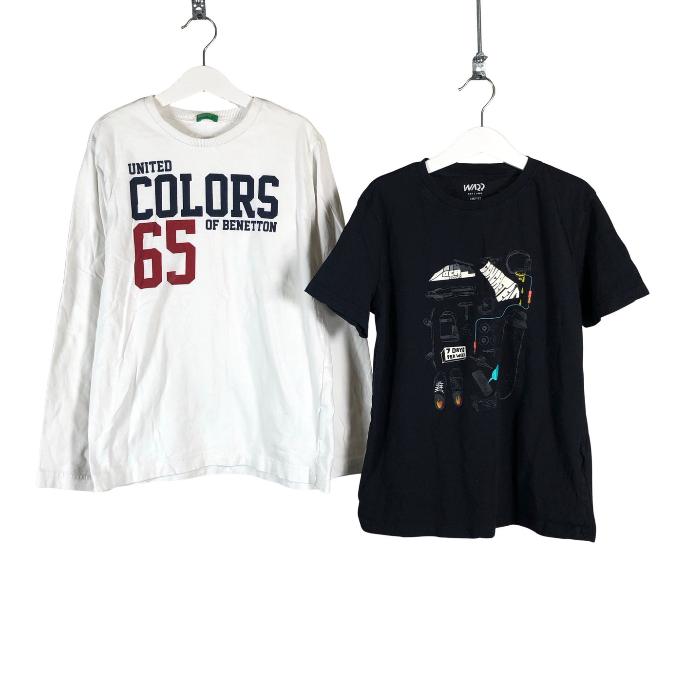 Unisex Benetton - Trikotaažist pluus, suurus 146 - 152 - Valge (1)