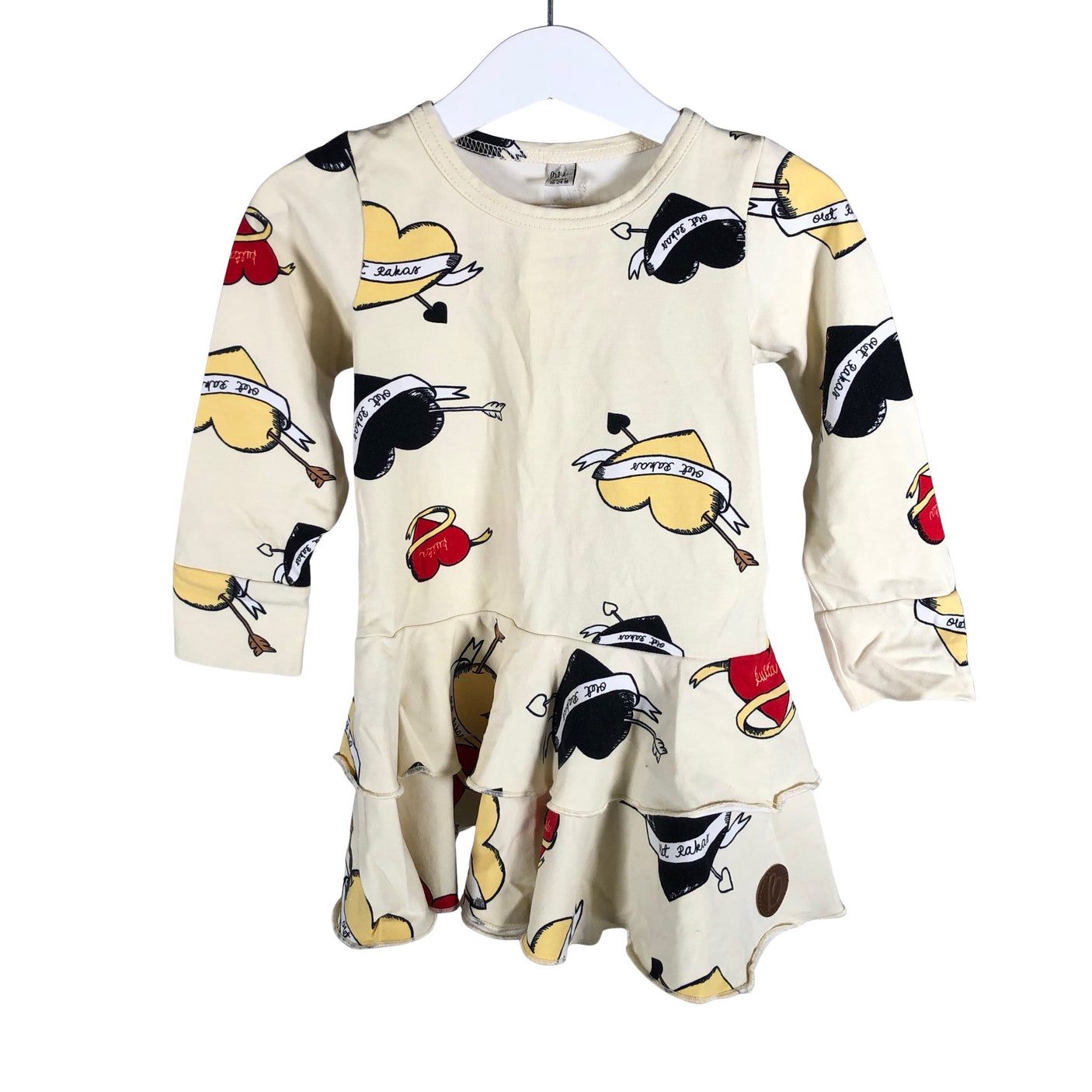 Unisex Blaa - Trikotaažist kleit, suurus 86 - 92 - Kollane (1)