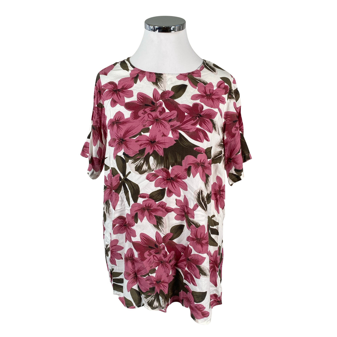 Unisex Zizzi - Lühikeste käistega pluus, suurus 46 - Valge (1)