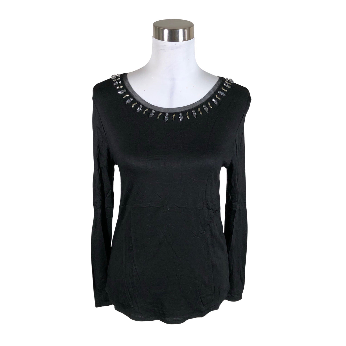Unisex Massimo Dutti - Trikotaažist pluus, suurus 38 - Must (1)