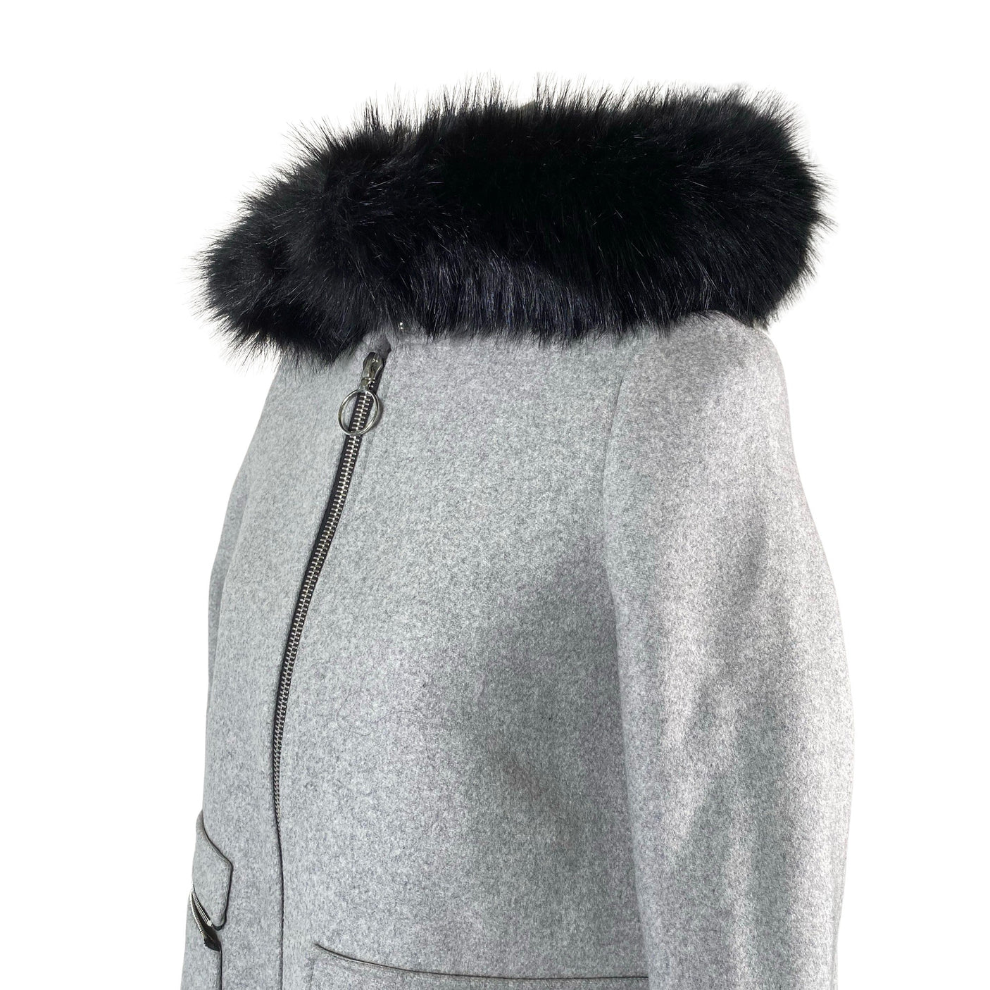 Unisex Maje - Villane mantel, suurus 36 - Hall (2)