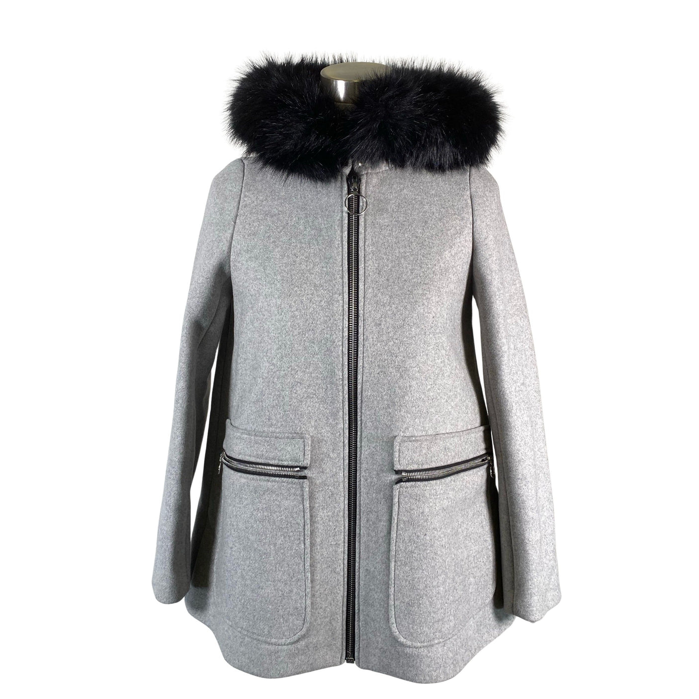 Unisex Maje - Villane mantel, suurus 36 - Hall (1)