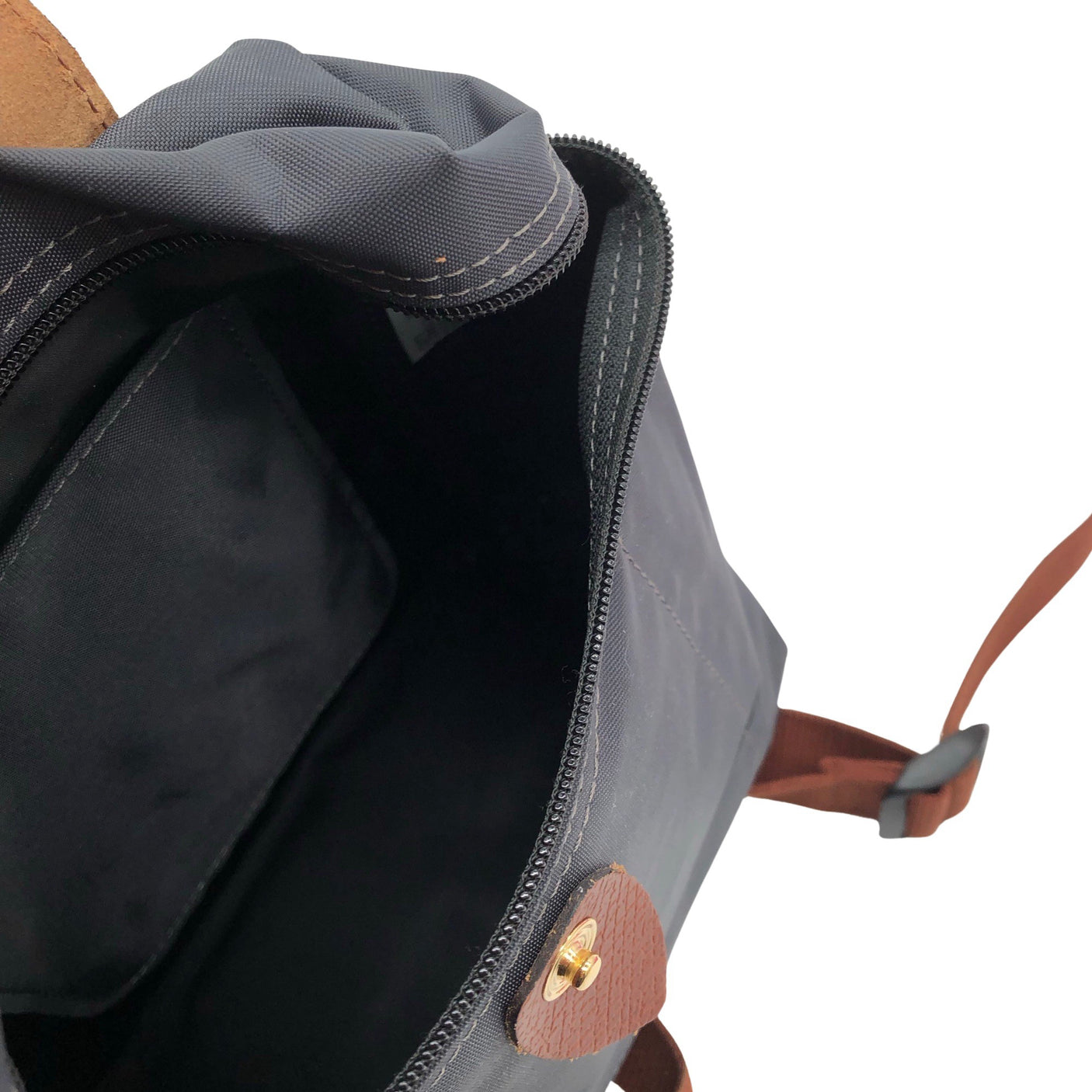 Unisex Longchamp - Seljakott, suurus Midi - Sinine (3)