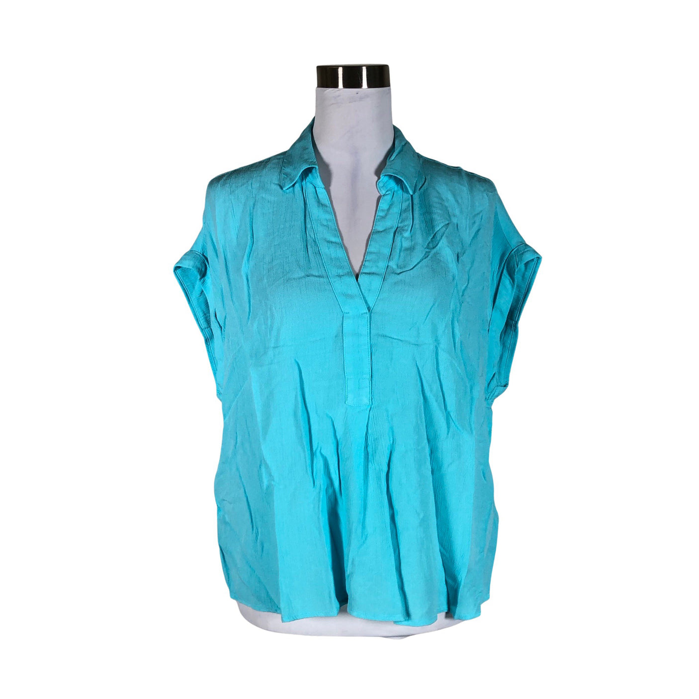 Unisex Tom Tailor - Lühikeste käistega pluus, suurus 40 - Helesinine (1)