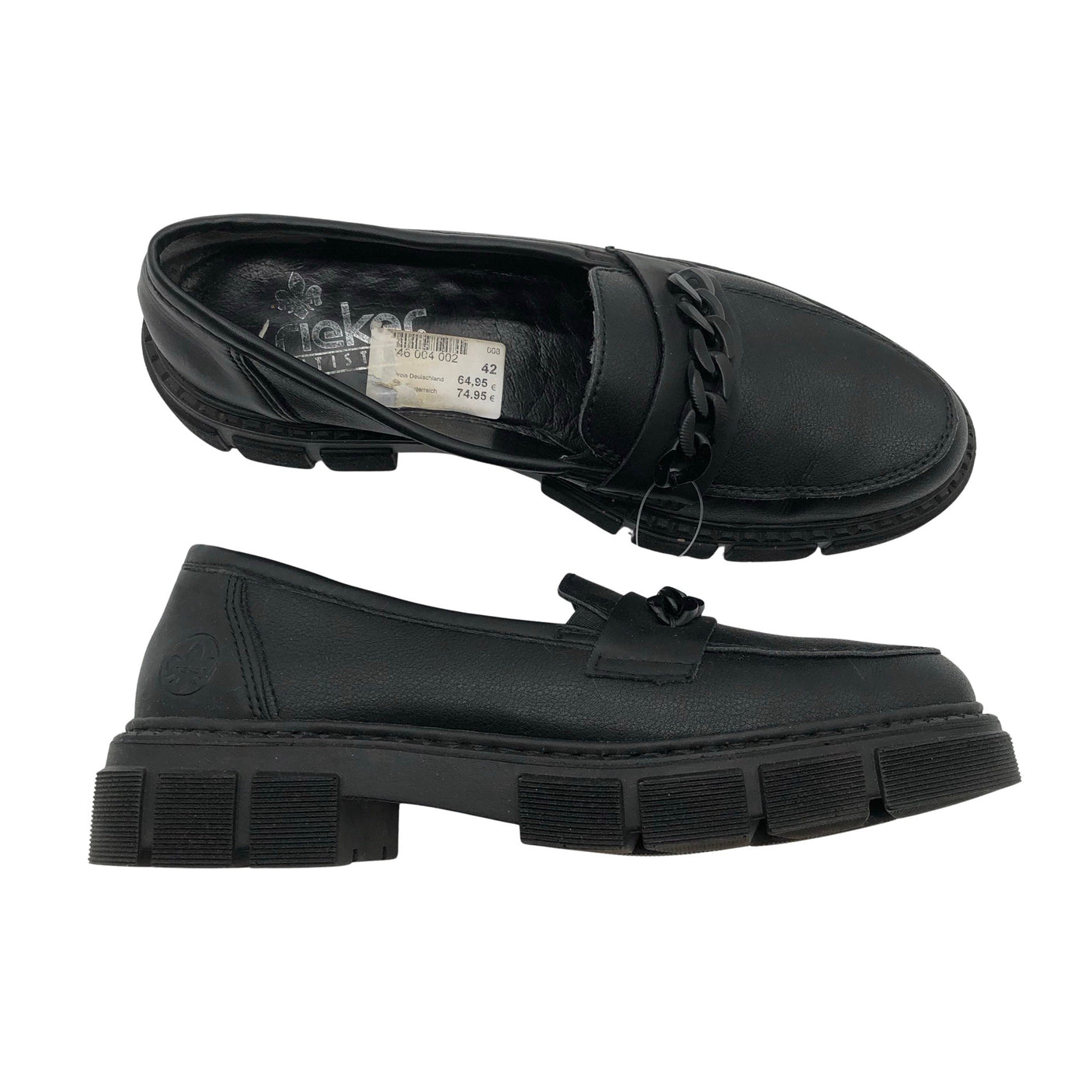 Unisex Rieker - Mokassiinid, suurus 42 - Must (1)