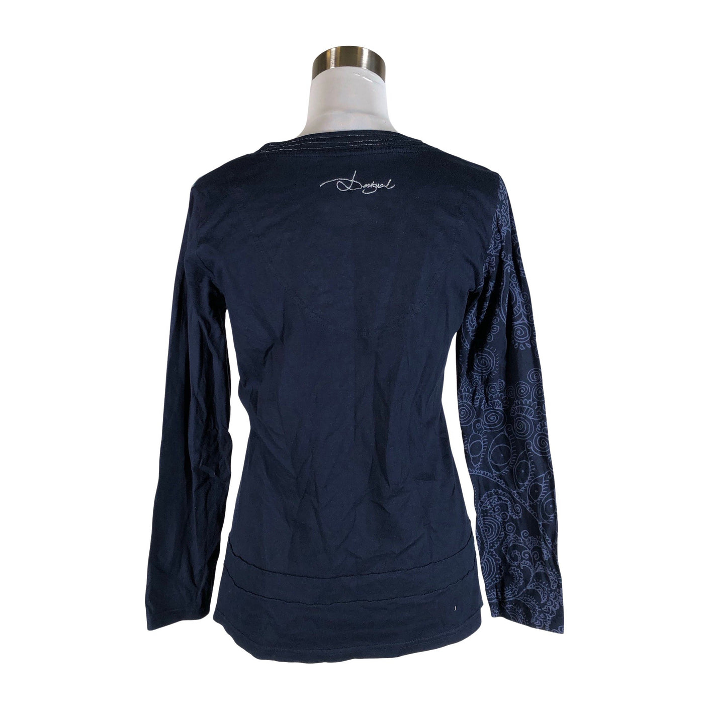 Unisex Desigual - Trikotaažist pluus, suurus 40 - Sinine (2)