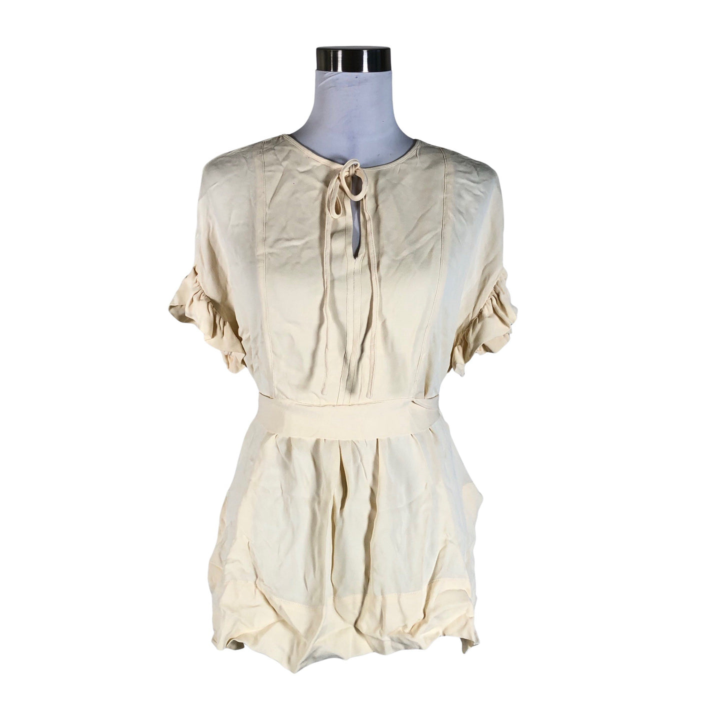 Unisex by Malene Birger - Lühikeste käistega pluus, suurus 38 - Beige (1)