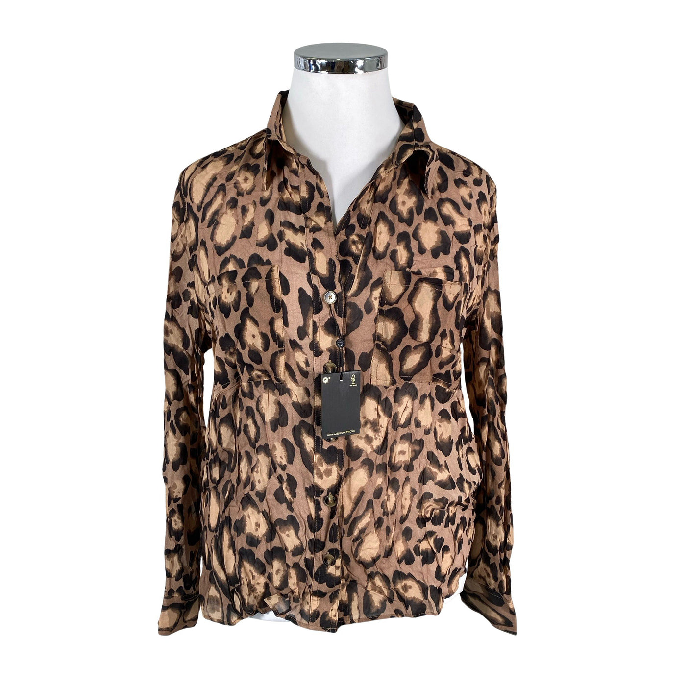Unisex Massimo Dutti - Pluus, suurus 44 - Pruun (1)