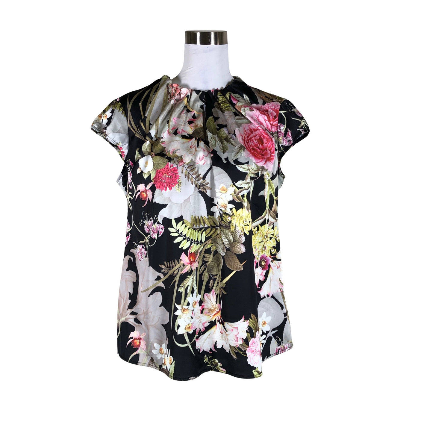 Unisex Comma - Lühikeste käistega pluus, suurus 40 - Must (1)