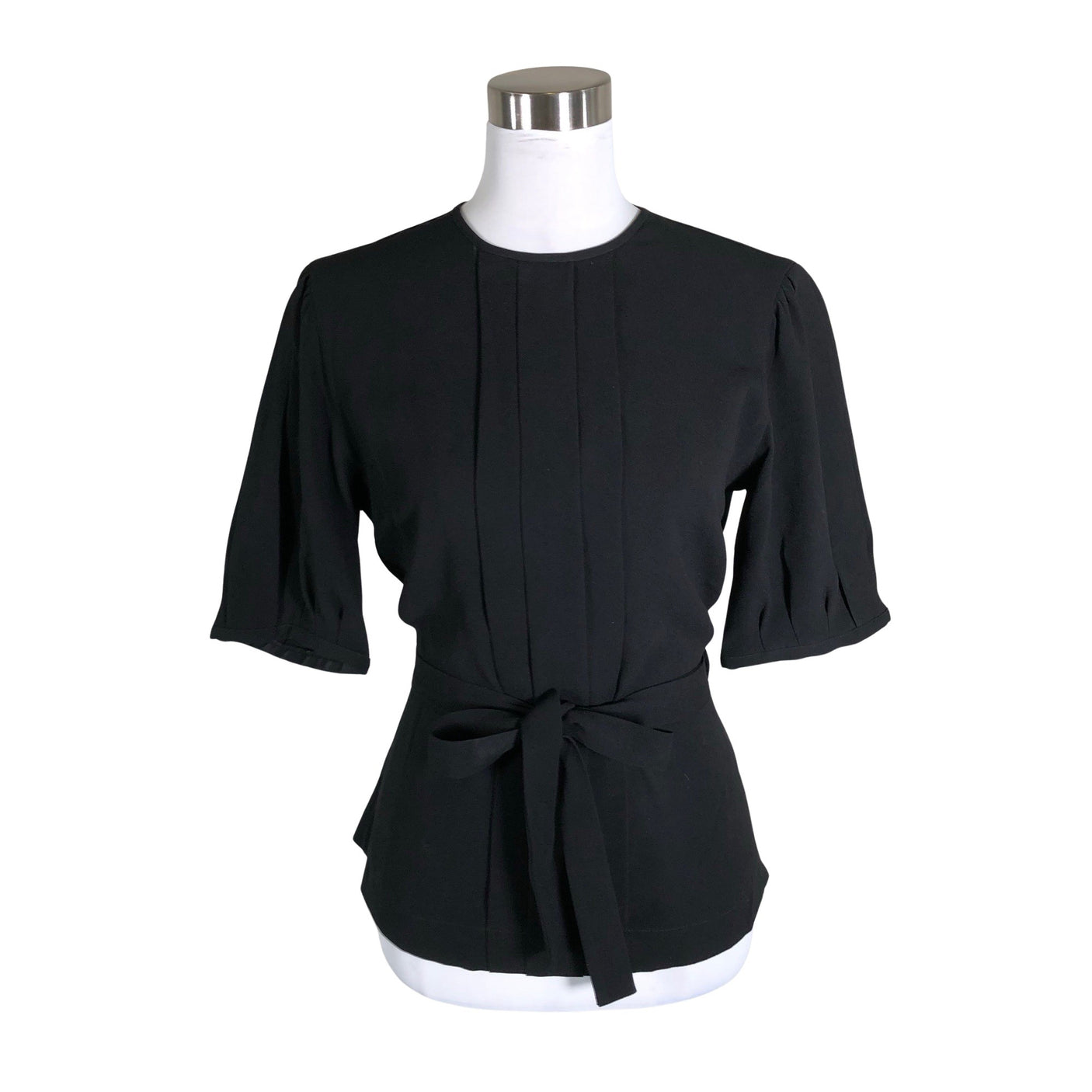 Unisex Andiata - Lühikeste käistega pluus, suurus 40 - Must (1)