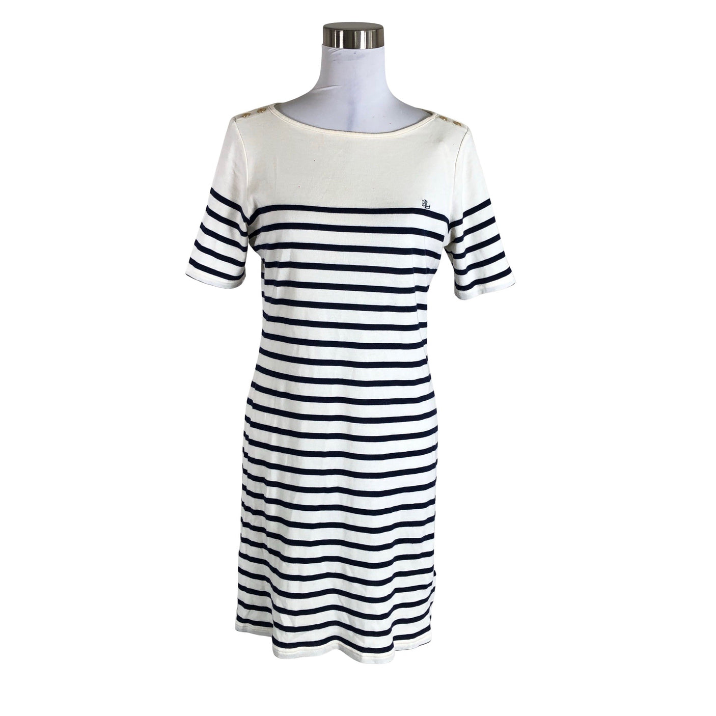 Unisex Lauren Ralph Lauren - Trikotaažist kleit, suurus 38 - Looduslik valge (1)