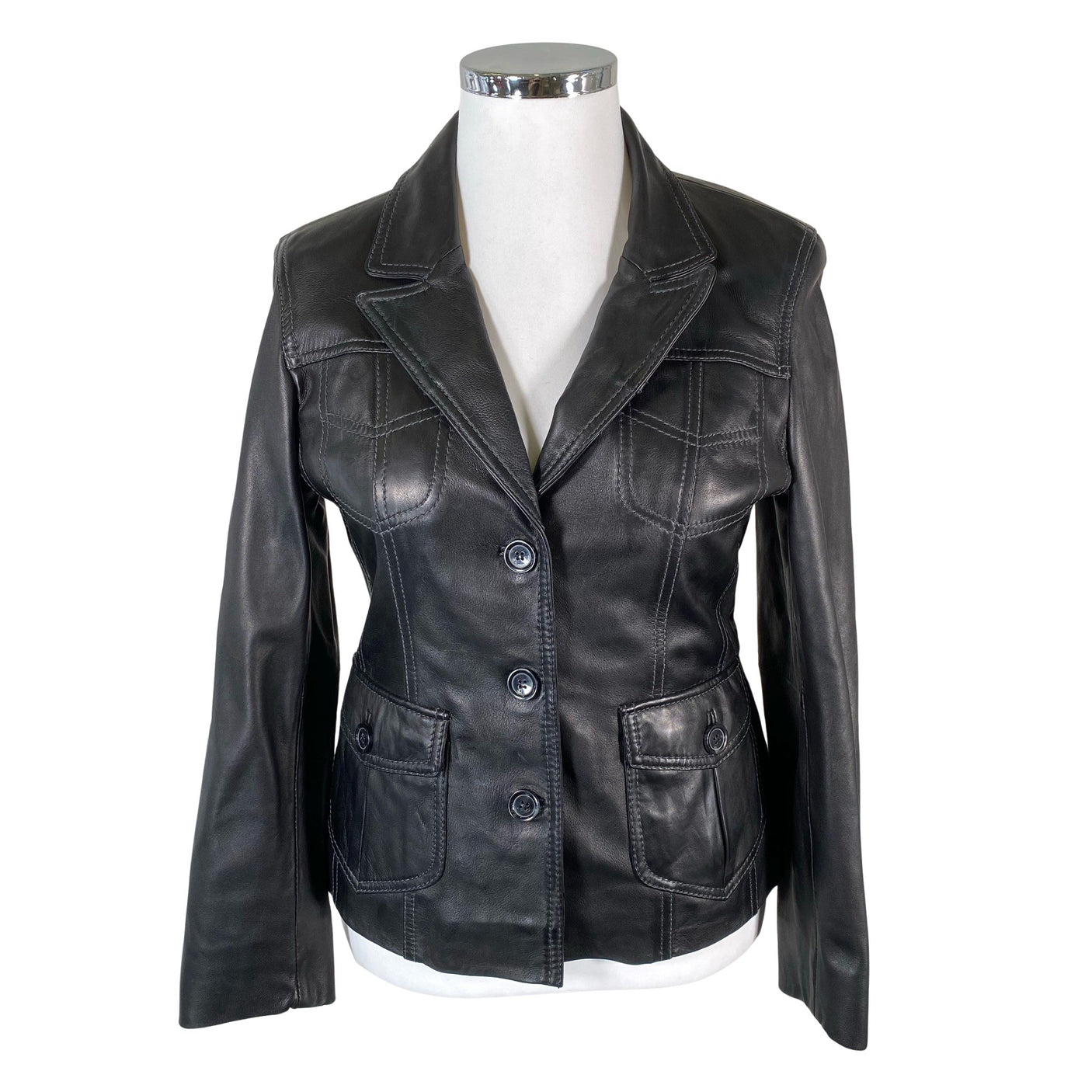 Unisex Saki - Nahktagi, suurus 42 - Must (1)