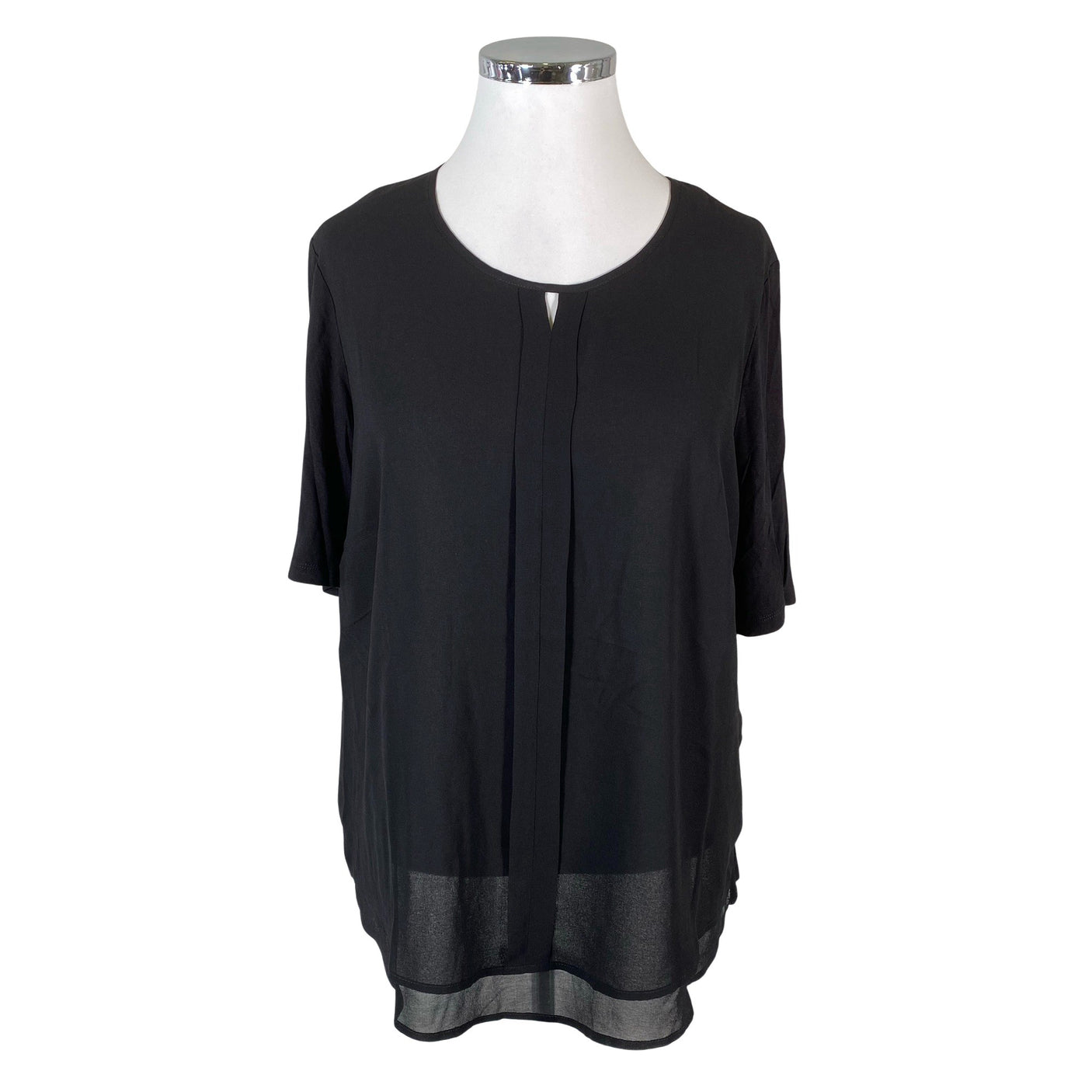 Unisex Barbara Lebek - Lühikeste käistega pluus, suurus 44 - Must (1)