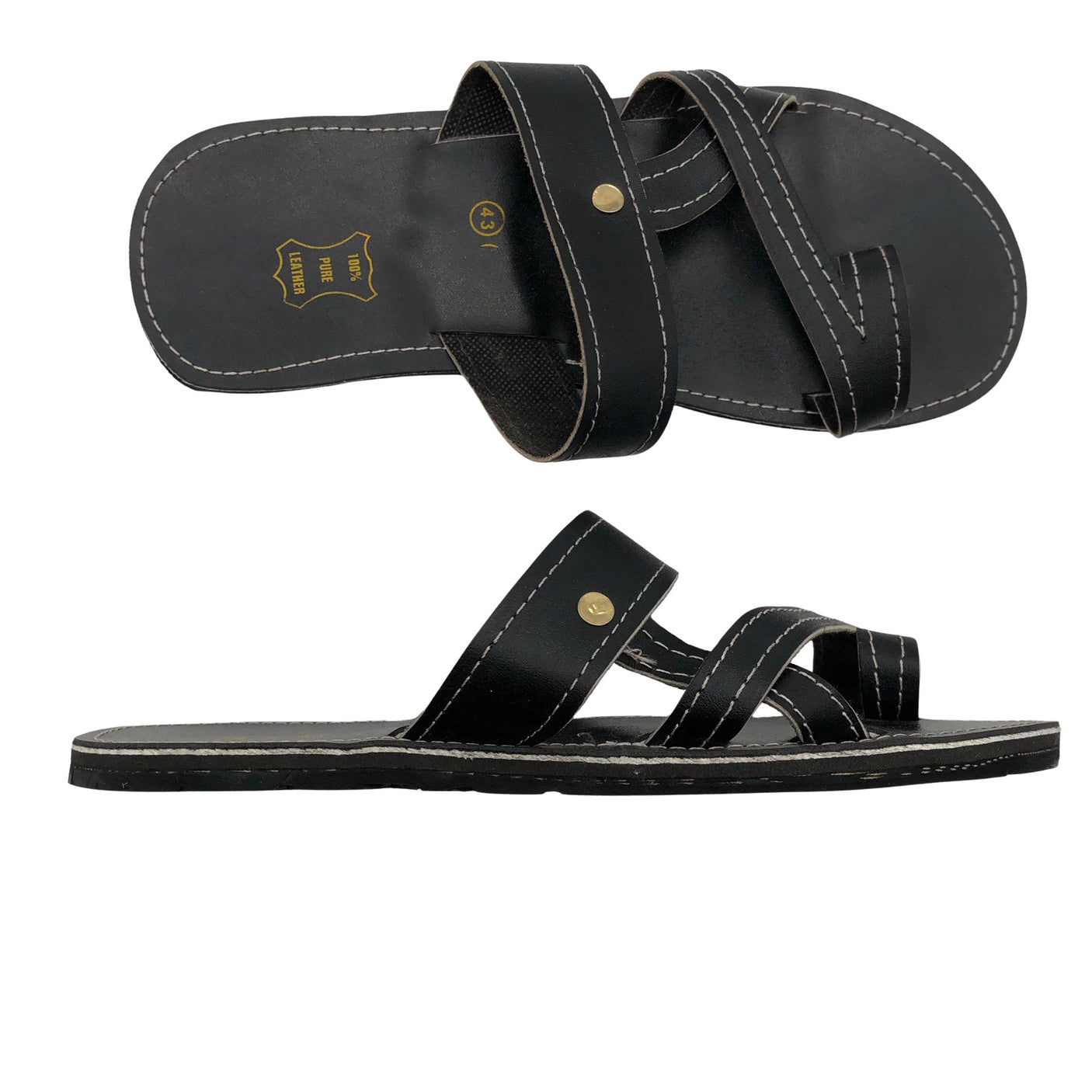 Unisex Handmade - Rihmikud, suurus 43 - Must (1)