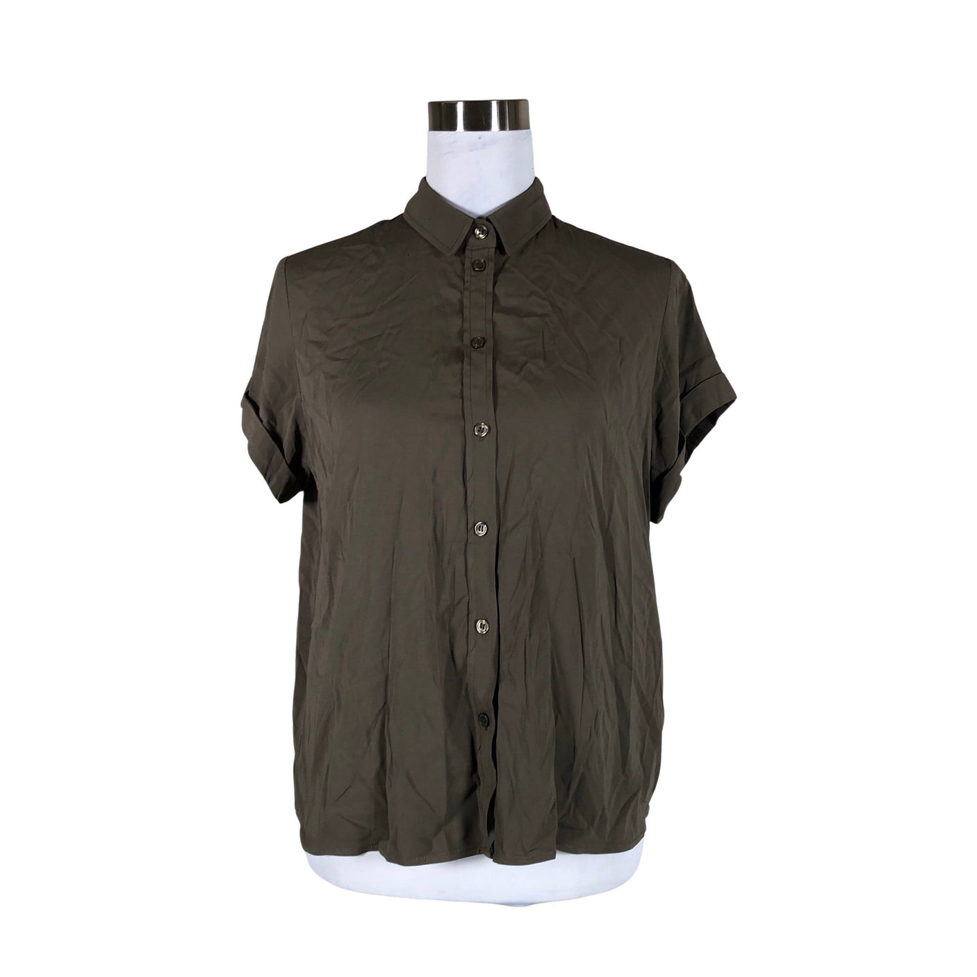 Unisex Samsoe&Samsoe - Lühikeste käistega pluus, suurus 36 - Roheline (1)