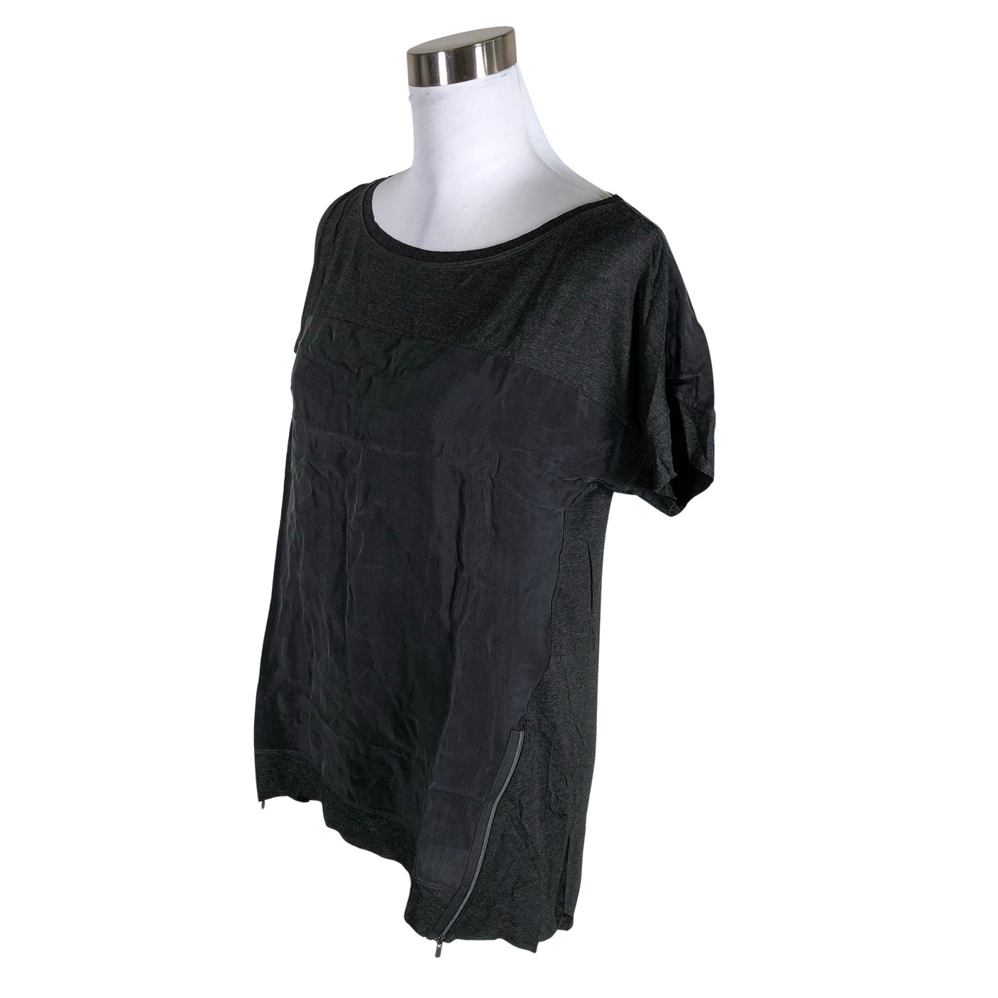 Unisex s.Oliver - Lühikeste käistega pluus, suurus 40 - Hall (3)