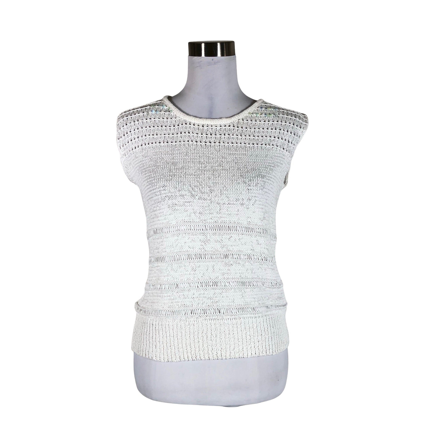 Unisex Ril's - Kootud vest, suurus 40 - Valge (1)