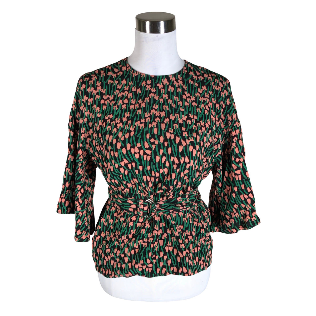 Unisex Marimekko - Lühikeste käistega pluus, suurus 36 - Must (1)
