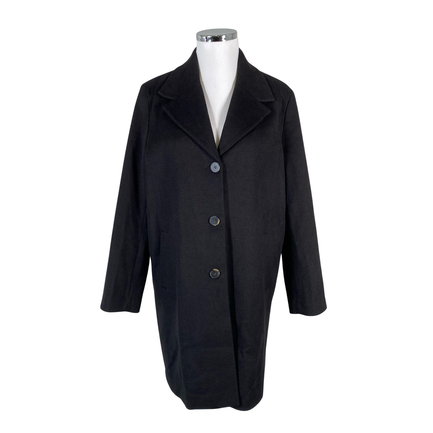 Unisex Selected - Villane mantel, suurus 44 - Must (1)