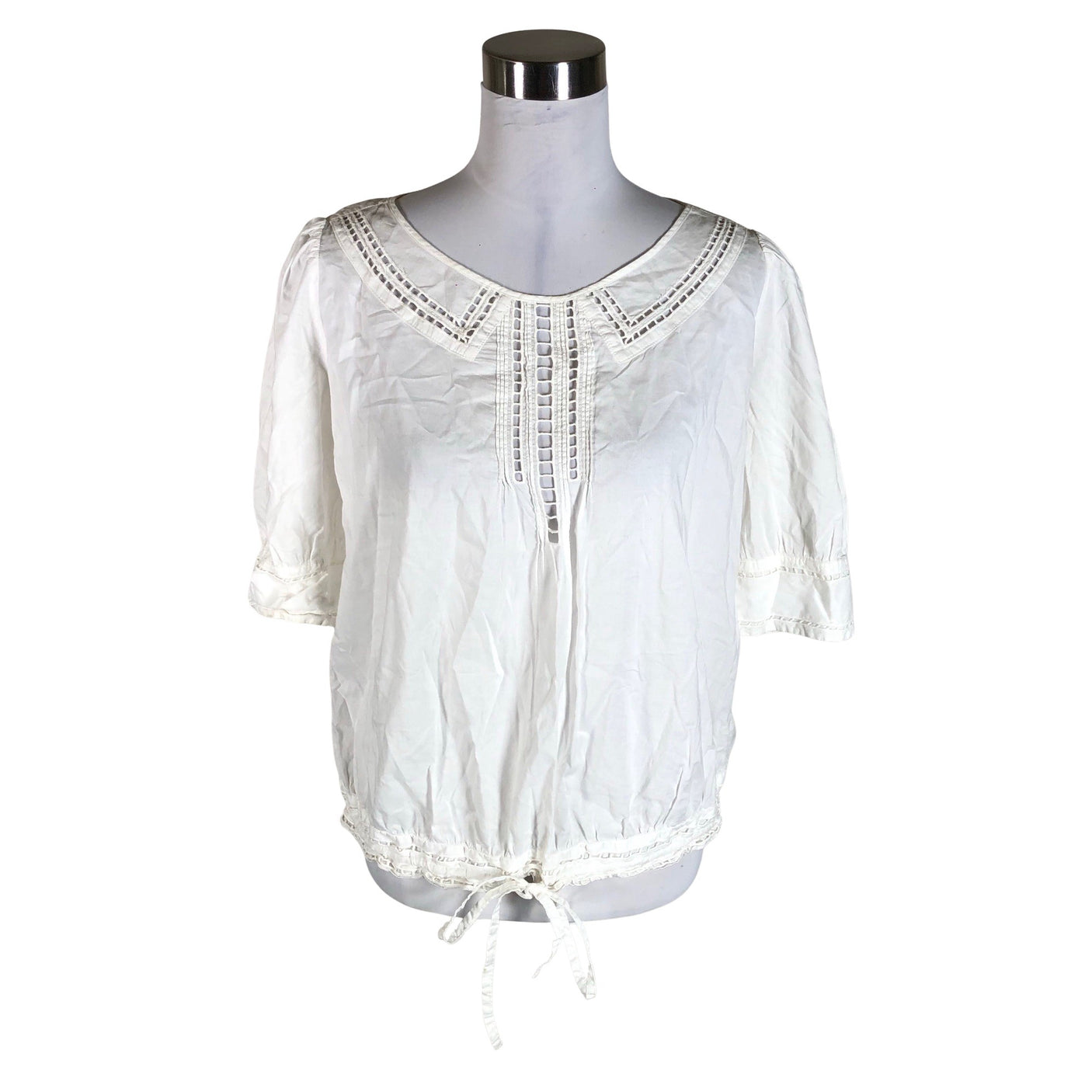 Unisex Max&Co - Lühikeste käistega pluus, suurus 38 - Looduslik valge (1)