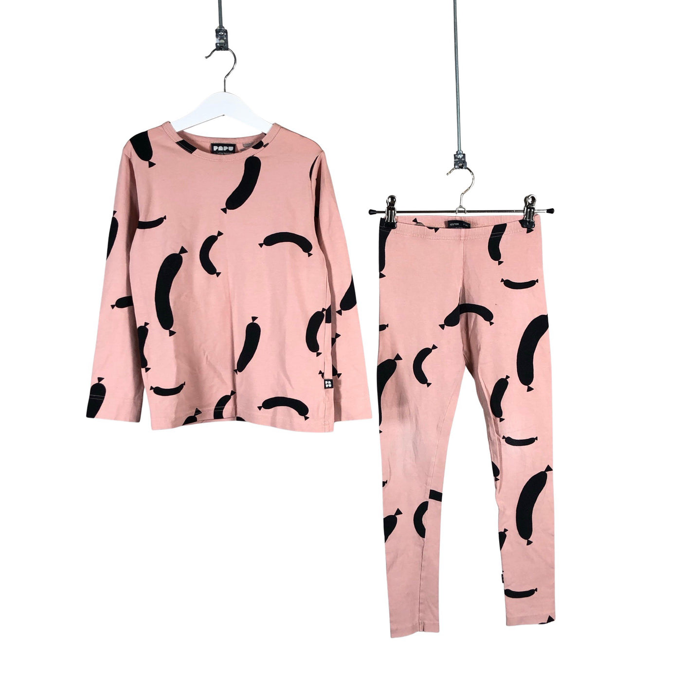 Unisex Papu - Trikotaažist pluus, suurus 122 - 128 - Heleroosa (1)