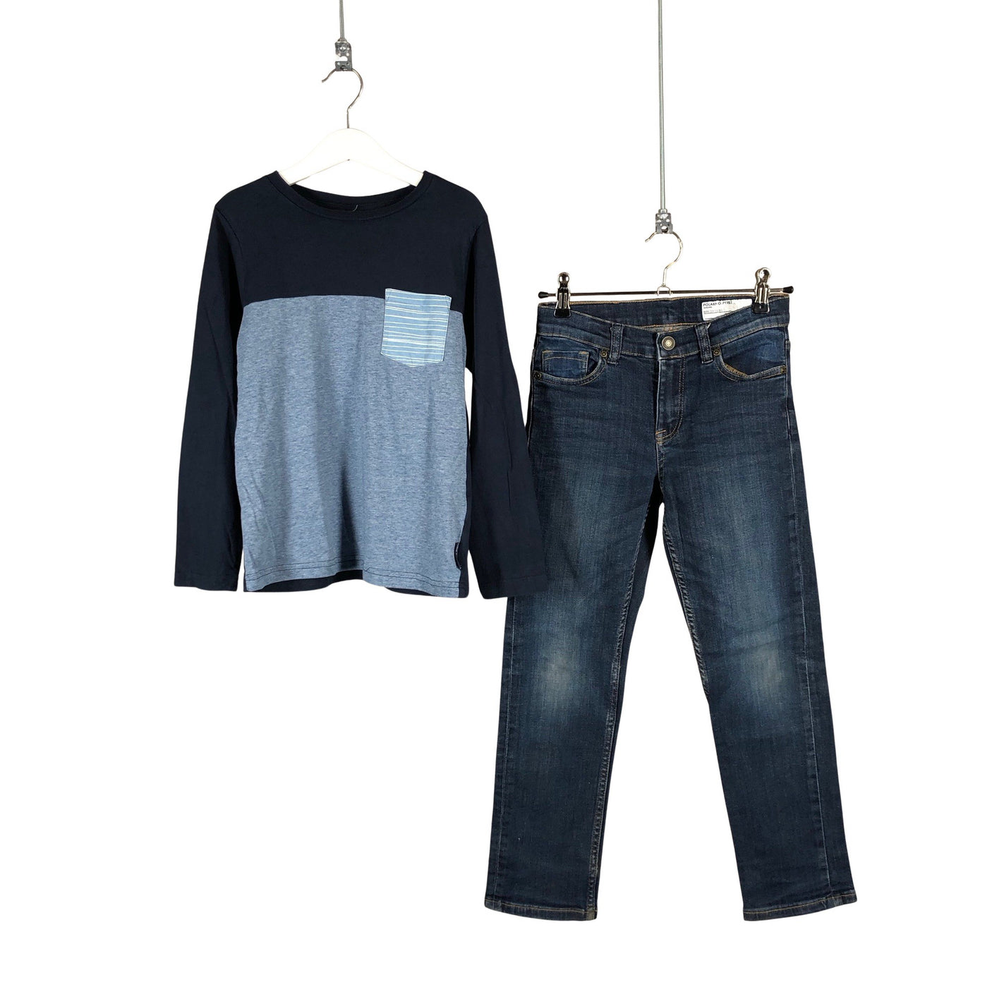 Unisex Polarn O. Pyret - Teksad, suurus 122 - 128 - Sinine (1)