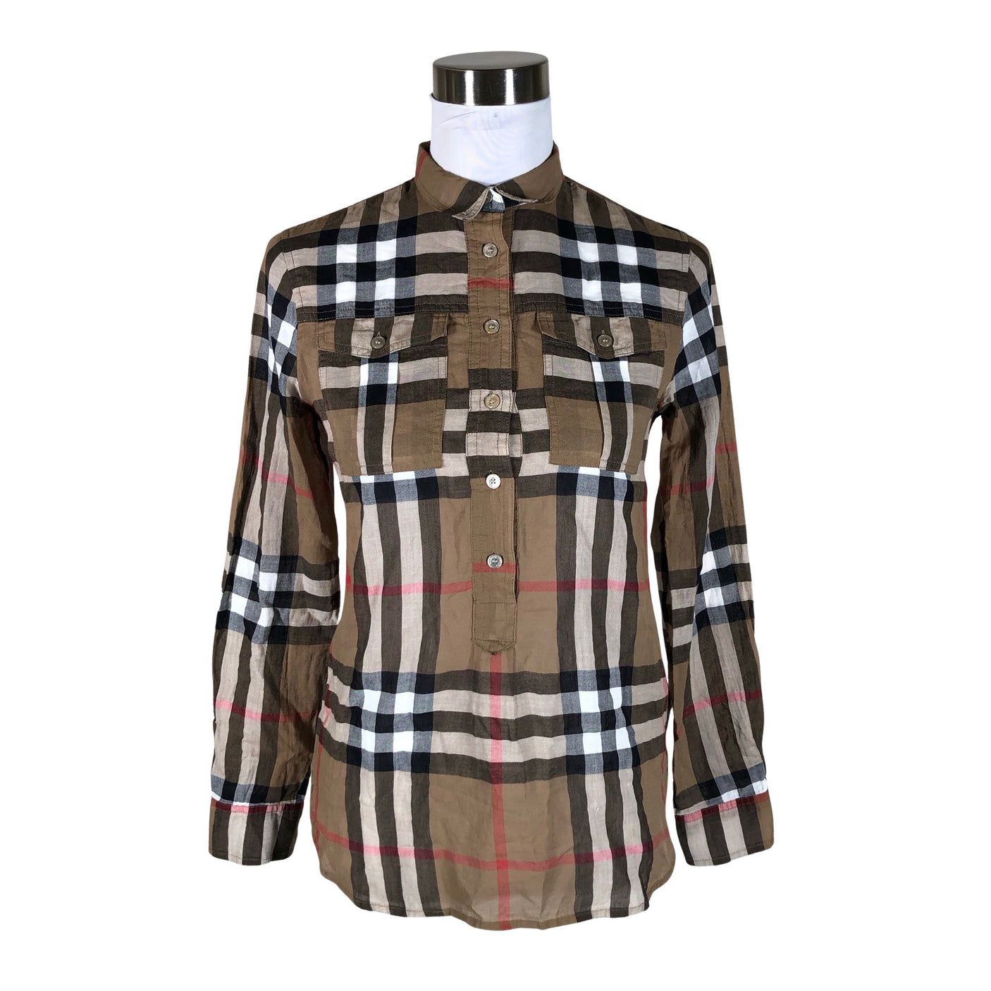 Unisex Burberry Brit - Pluus, suurus 34 - Pruun (1)