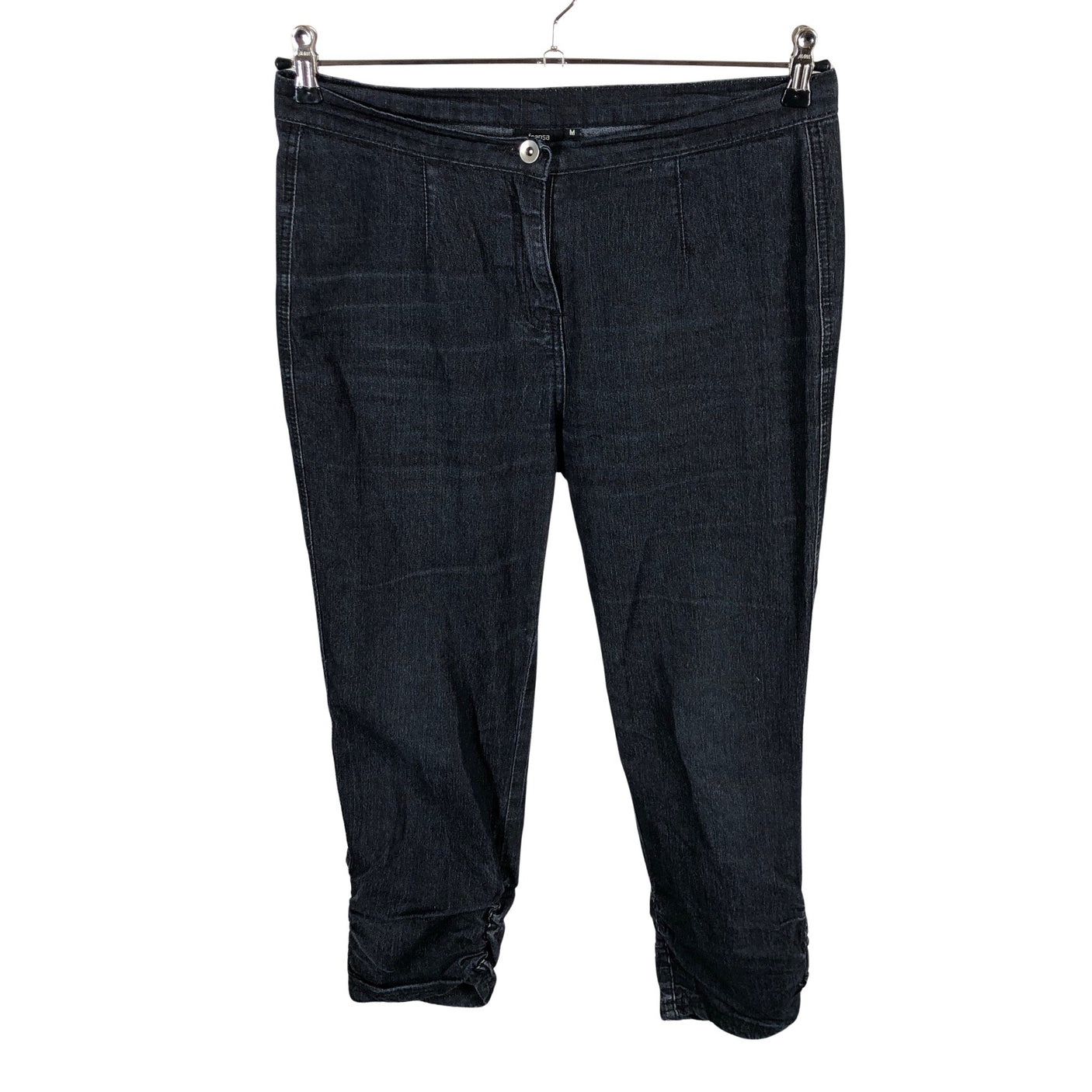 Unisex Fransa - Teksast poolpikad püksid, suurus 38 - Hall (1)
