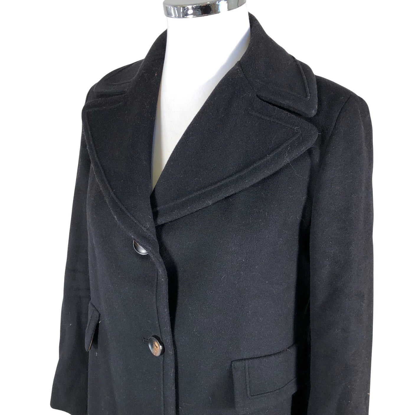 Unisex Manuela Conti - Villane mantel, suurus 42 - Must (3)