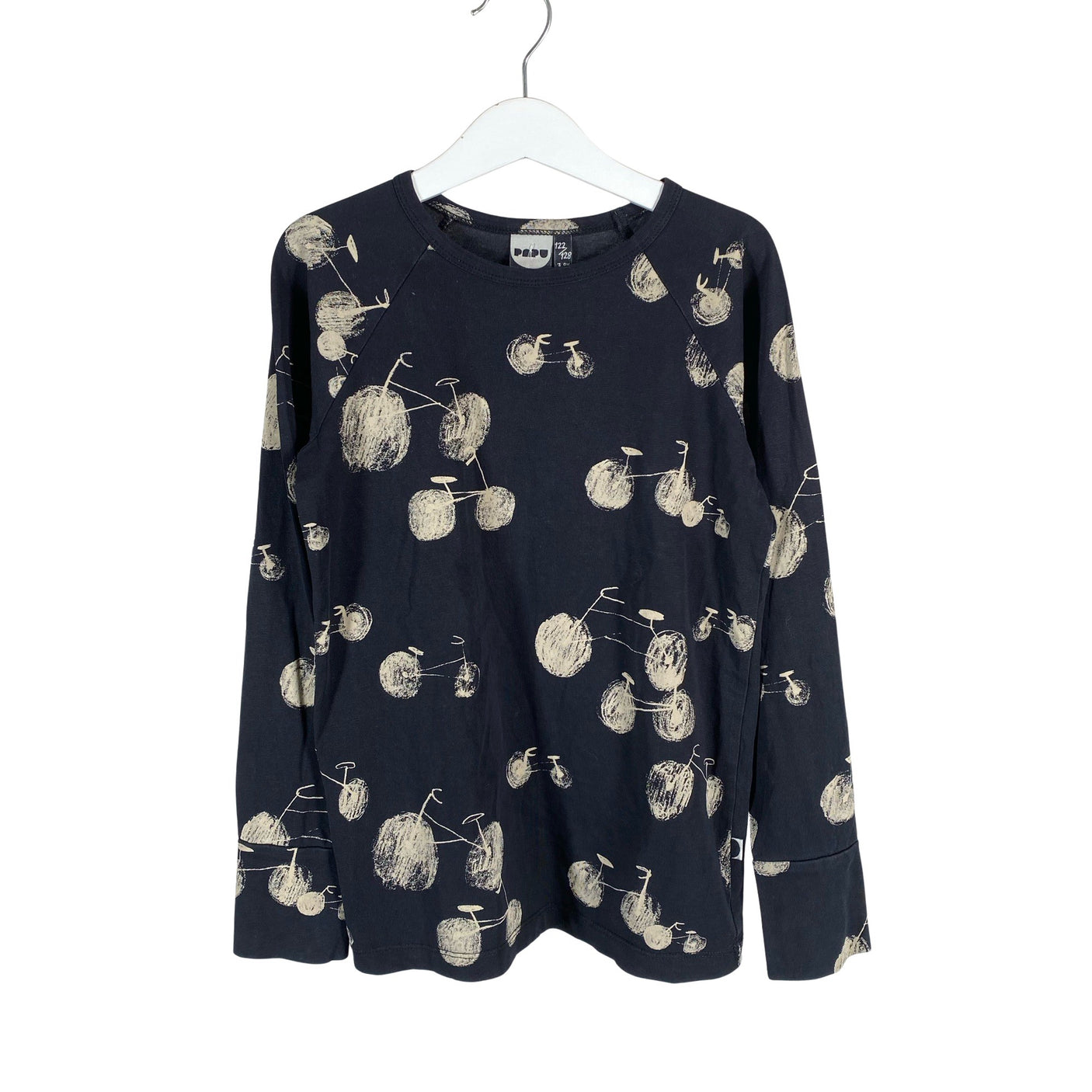 Unisex Papu - Trikotaažist pluus, suurus 122 - 128 - Must (1)