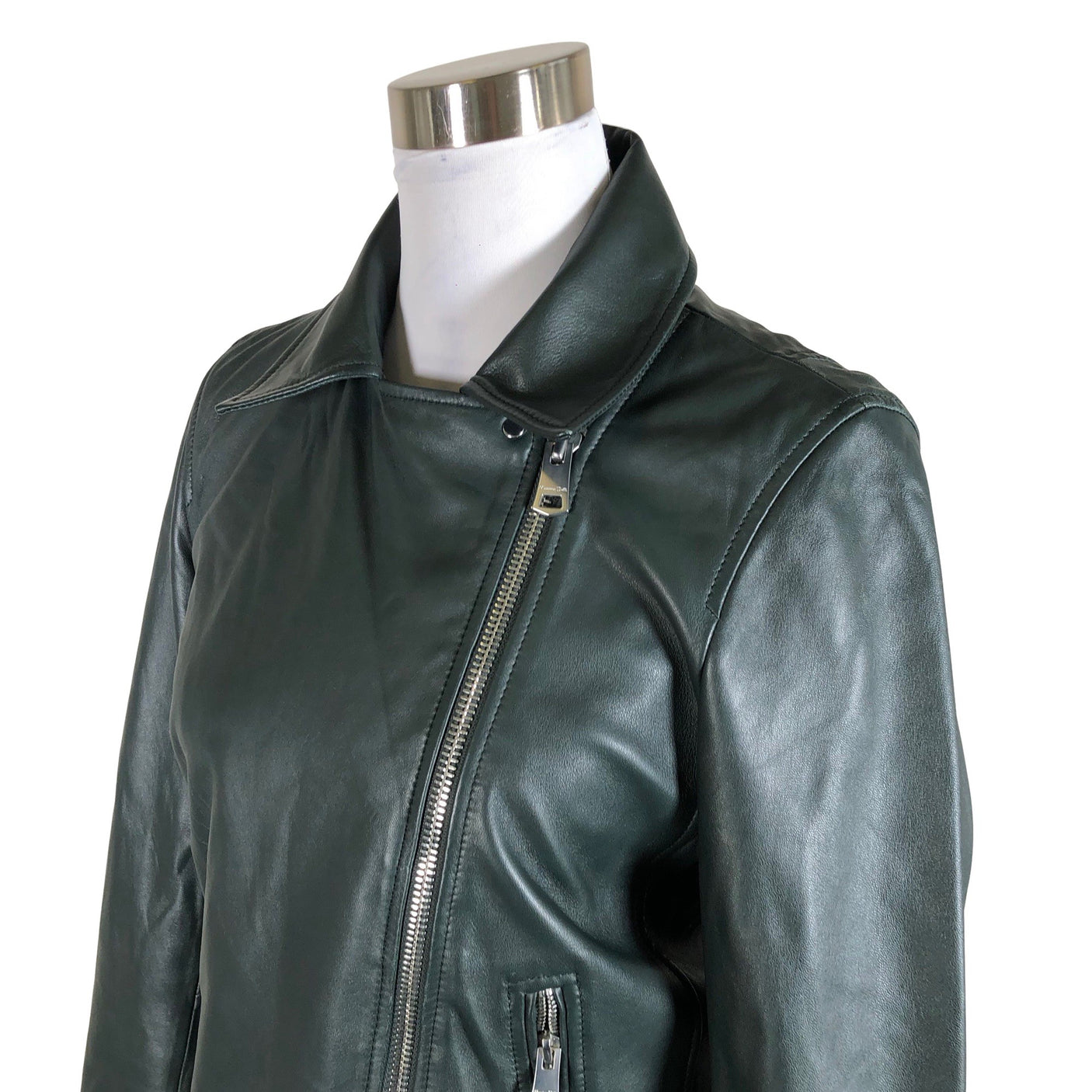 Unisex Massimo Dutti - Nahktagi, suurus 38 - Roheline (3)