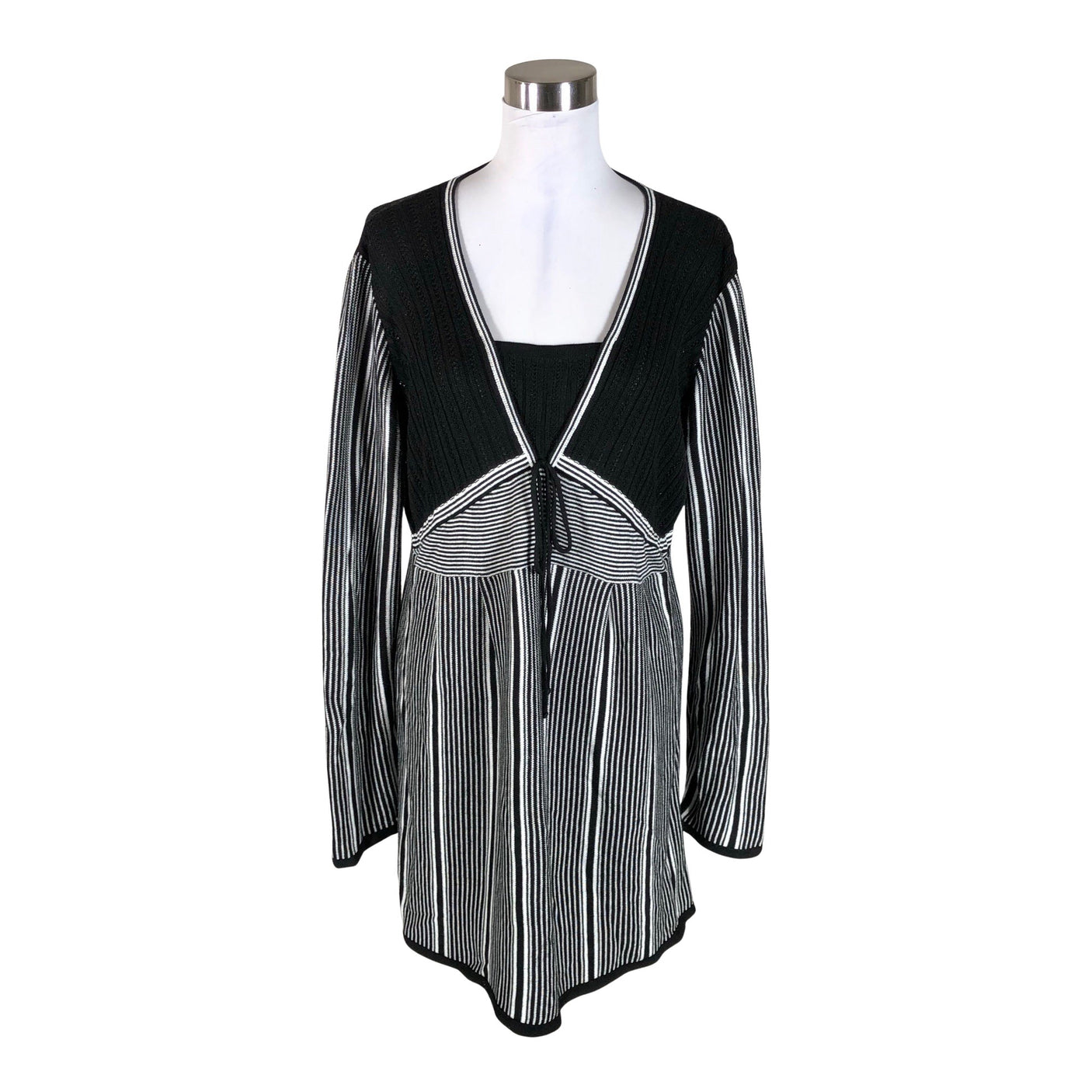 Unisex Biba - Kootud tuunika, suurus 40 - Must (1)