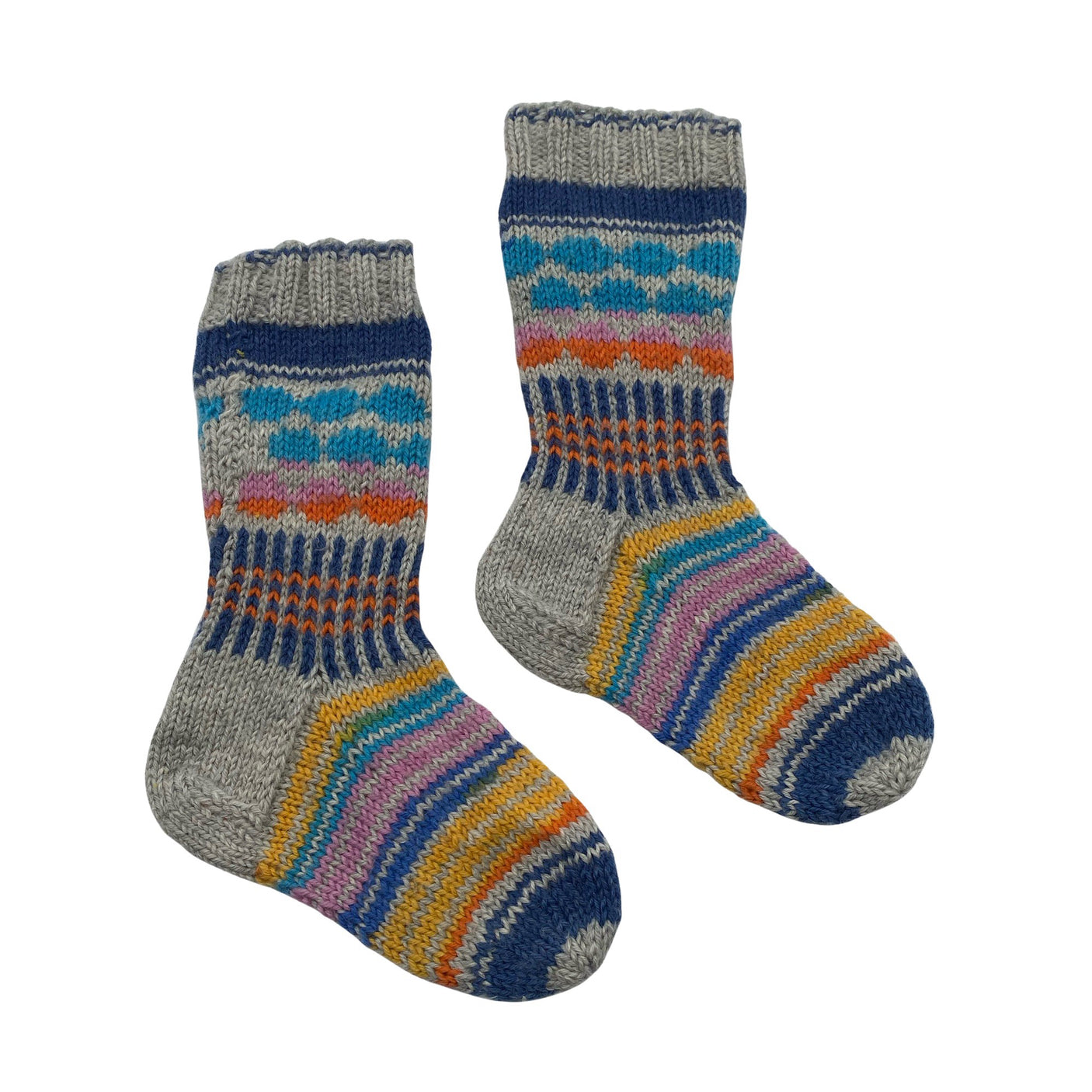 Unisex Handmade - Villased sokid, suurus 34 - Hall (1)